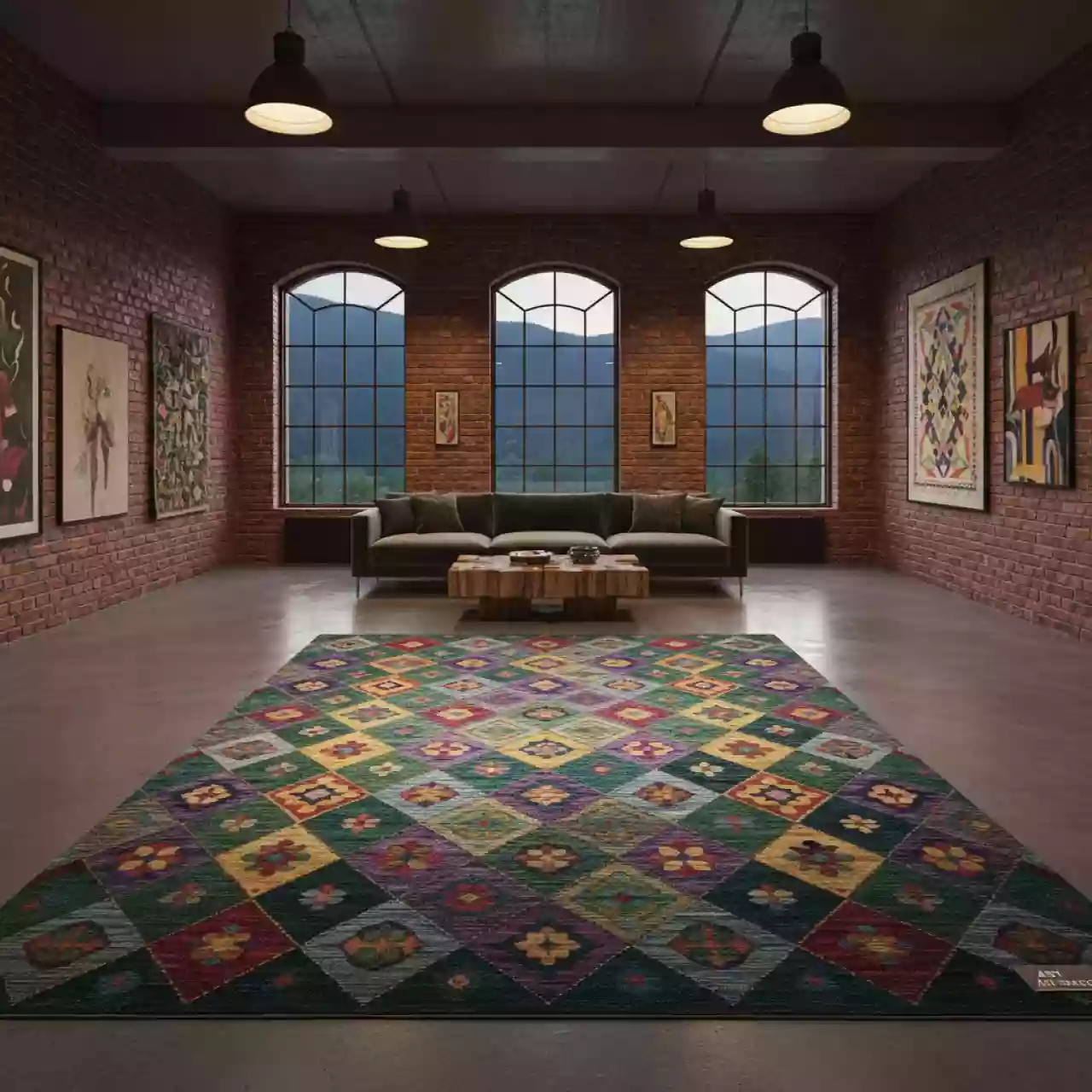 Аренда Ковер индийский из эвкалиптового шелка Salone di Milano в Green Flow Hotel — ART SPACE