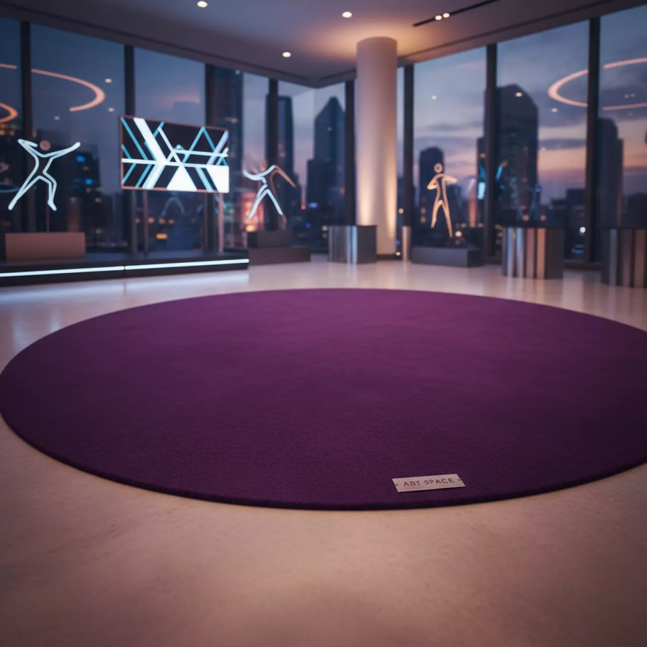 Аренда Ковер круглый фиолетовый D 3 м в Mövenpick Hotel — ART SPACE