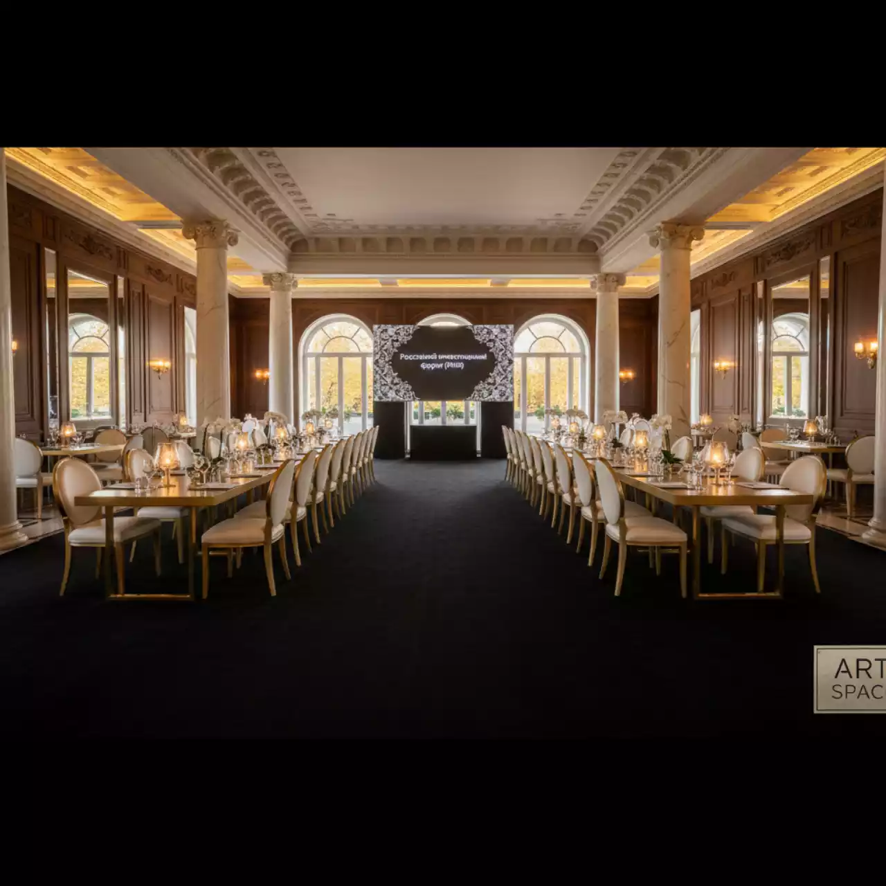 Аренда Ковролин черный 100 м² в ресторане «La Terrazza» — ART SPACE