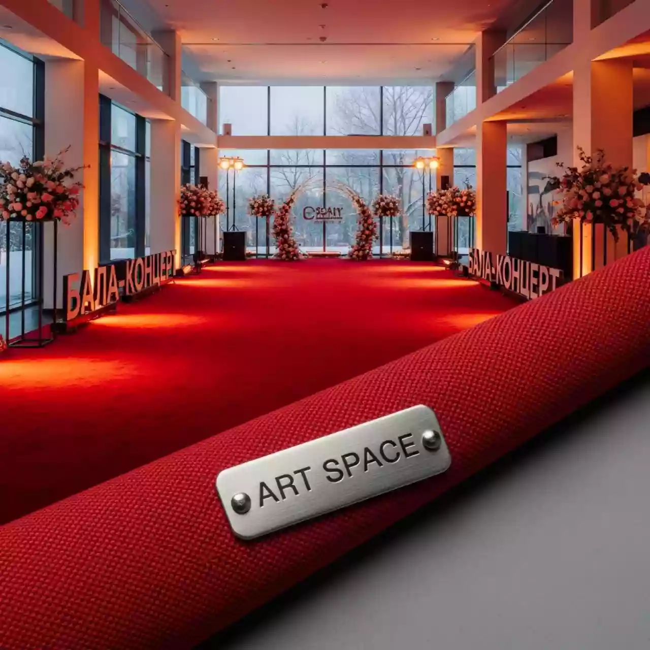 Аренда Ковровое покрытие ковролин красный 100 м² в Radisson Collection Paradise — ART SPACE