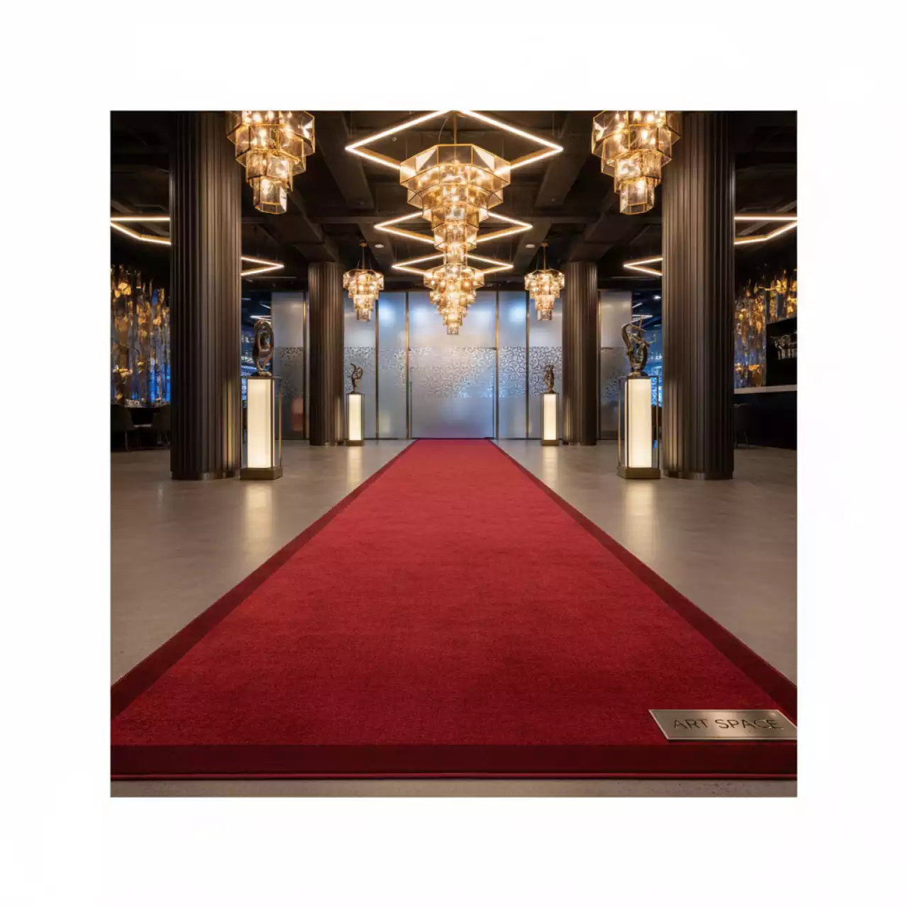 Аренда Красная дорожка ковролин для входной группы в казино «Сочи» — ART SPACE