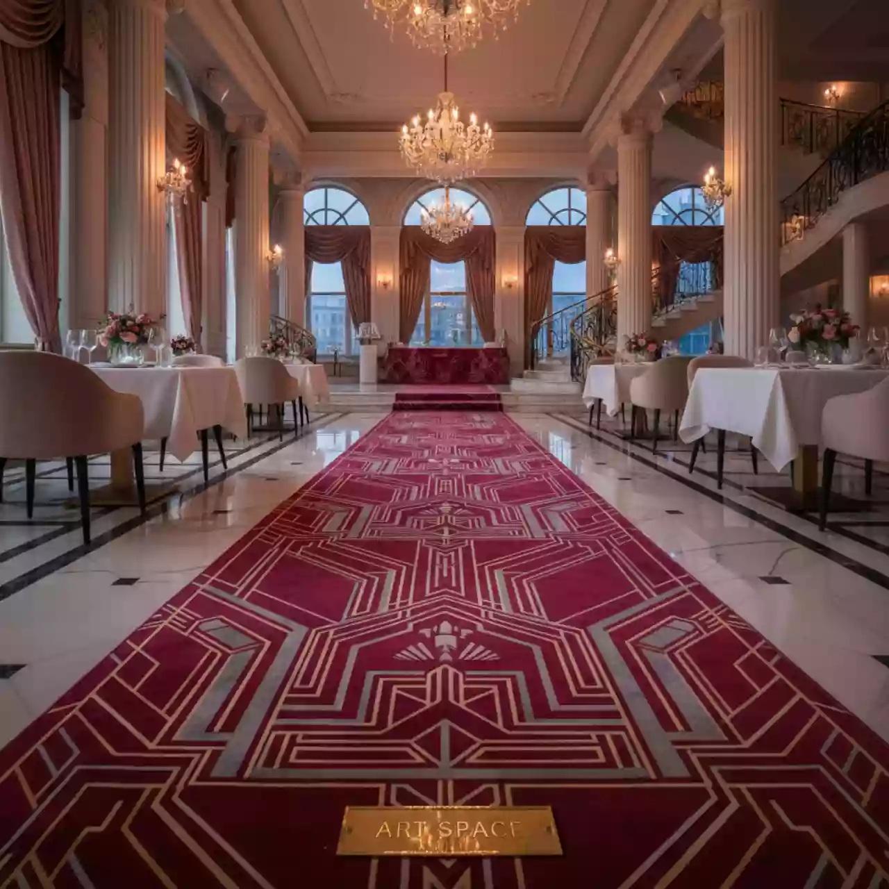 Аренда Красная ковровая дорожка в ресторане «Магадан» — ART SPACE