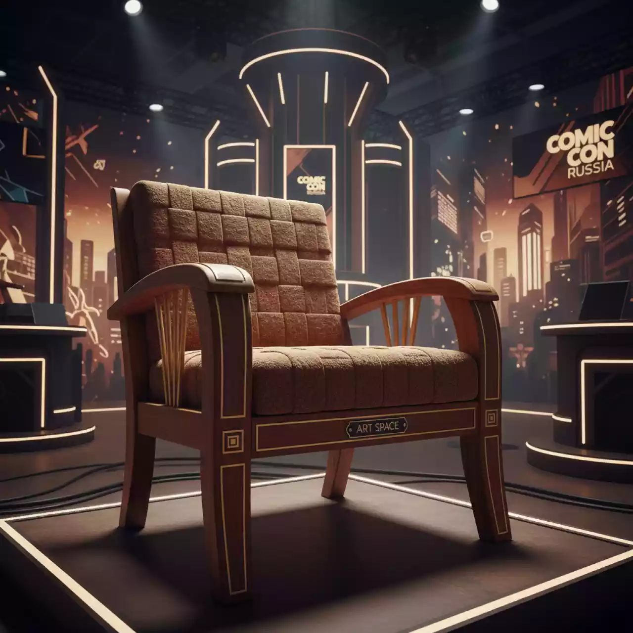 Аренда Кресло деревянное плетеное Belle в Alpha Sirius — ART SPACE