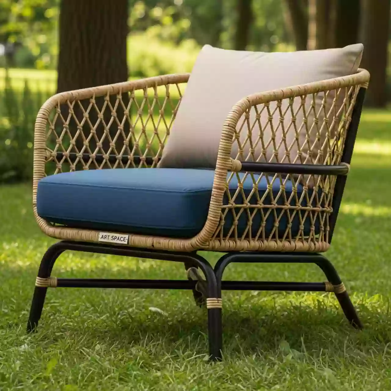 Аренда Кресло плетеное с подушкой Ralph Ash в парке «Ривьера» — ART SPACE