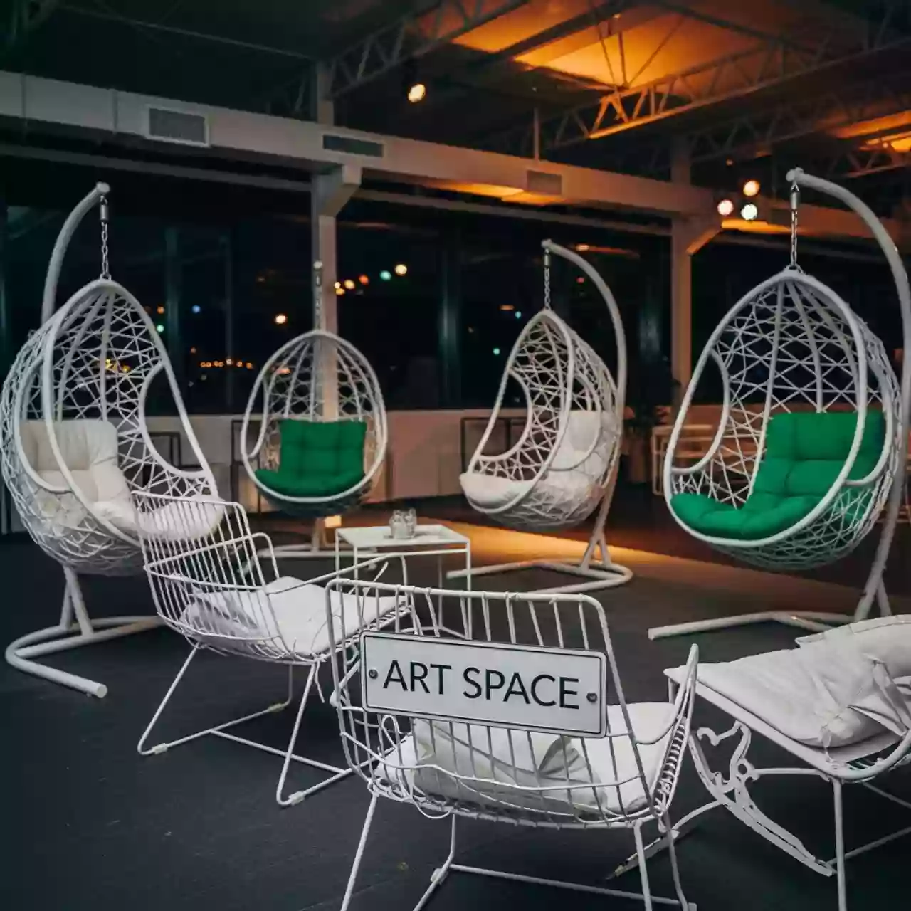 Аренда Кресло подвесное AFM 168A L White Green в Radisson Hotel Rosa Khutor — ART SPACE