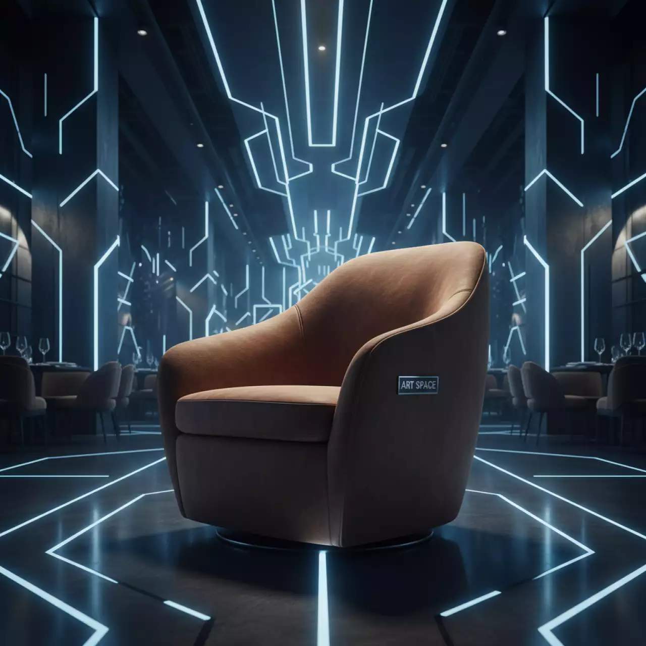 Аренда Кресло подвесное FRESCO XL большое коричневое в ресторане «Баран-Рапан» — ART SPACE