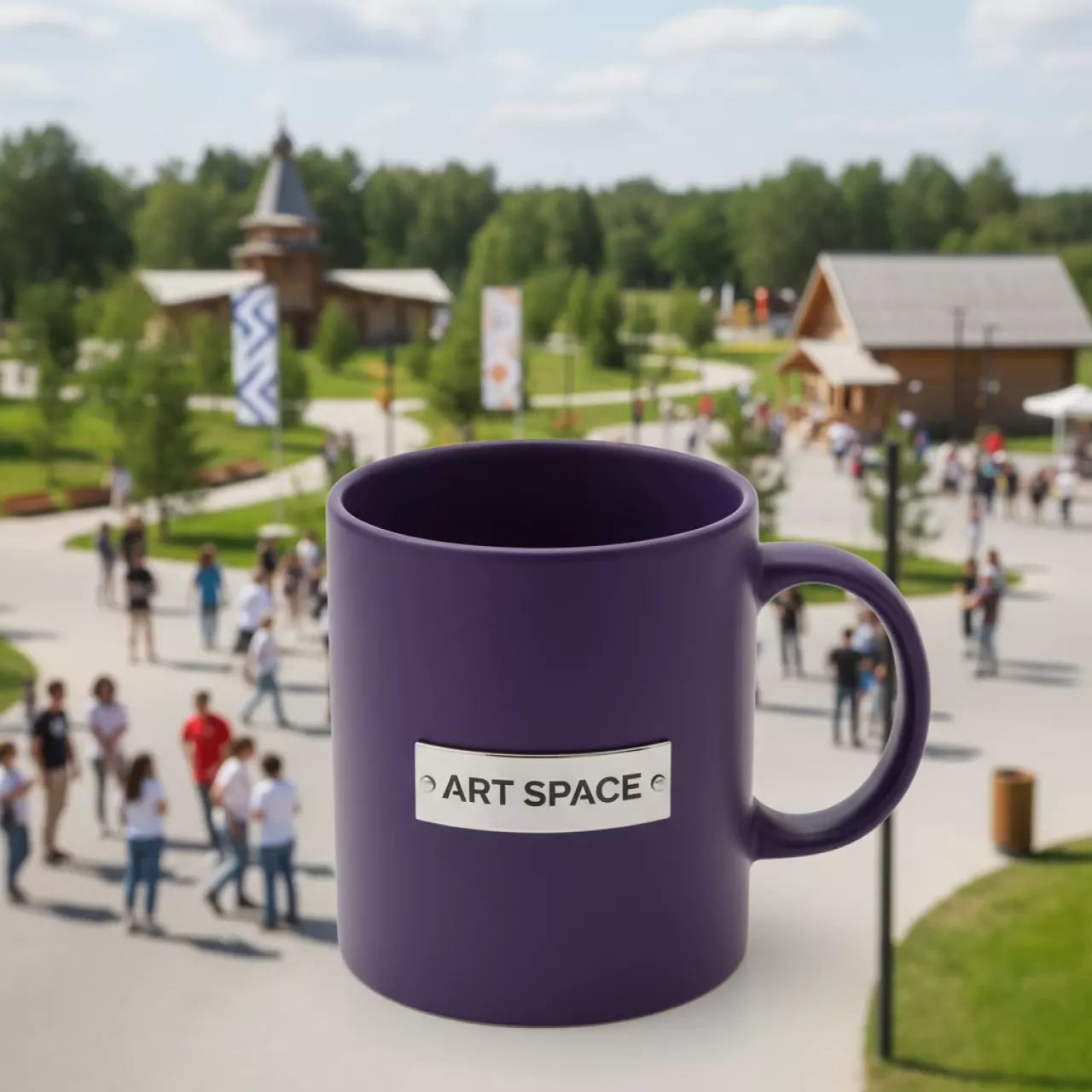 Аренда Кружка для сублимации хамелеон прямая пурпурная матовая в этно-парке «Моя Россия» — ART SPACE