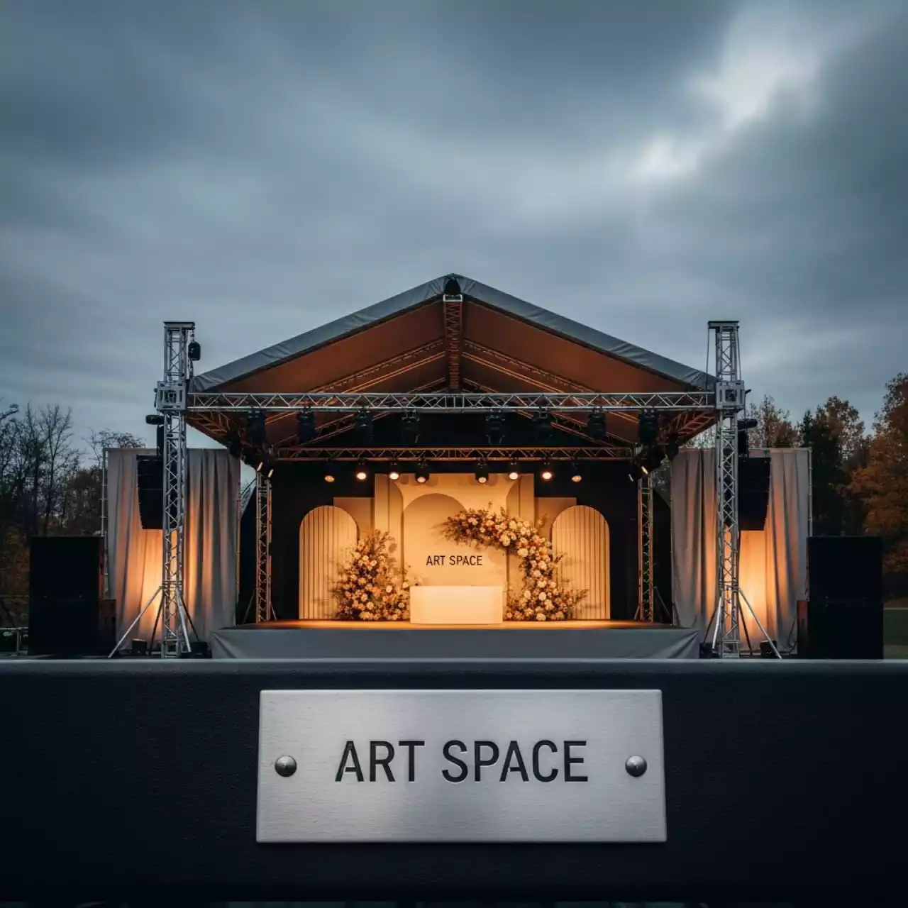 Аренда Крыша двускатная граунда Prolyte 16х14 м в этно-парке «Моя Россия» — ART SPACE