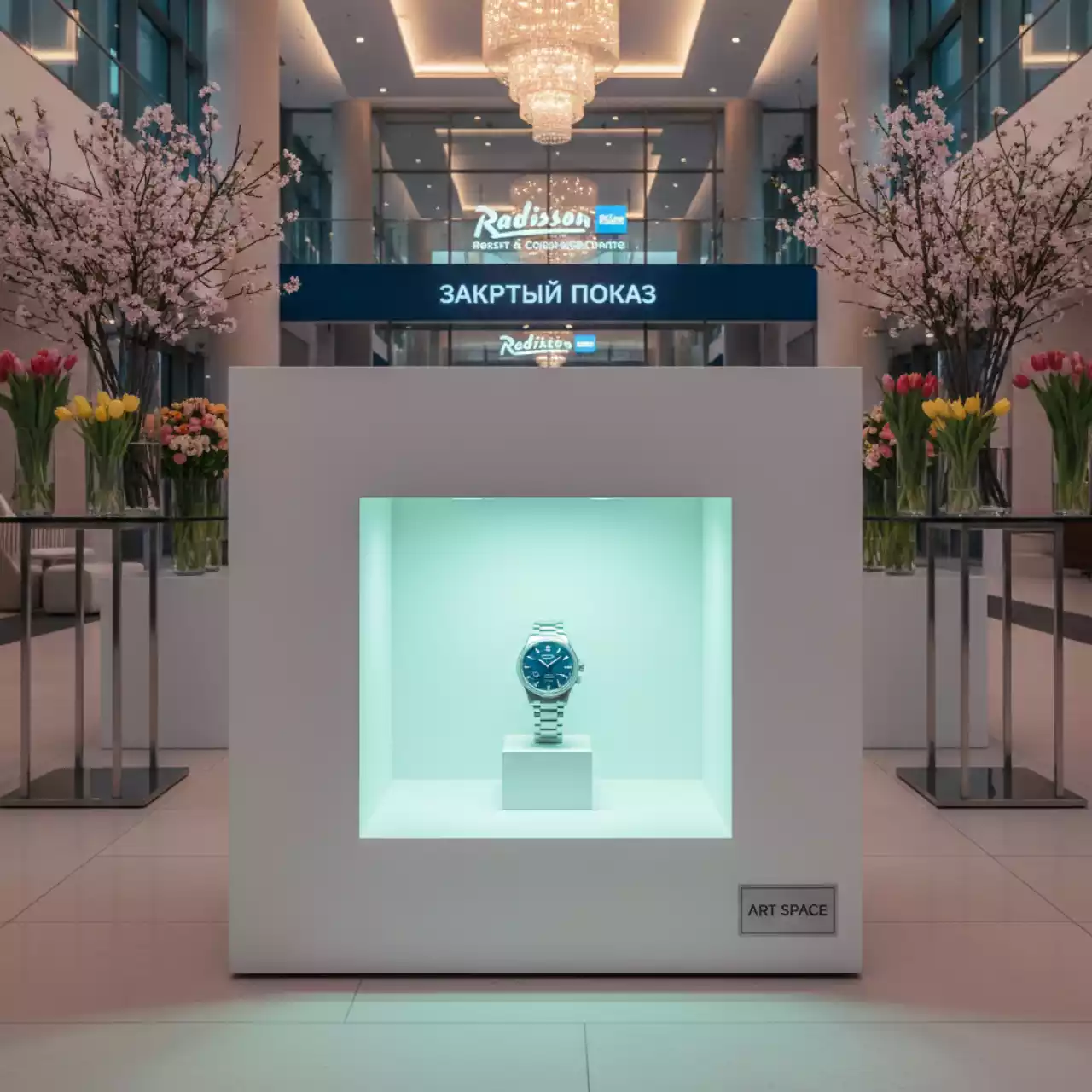 Аренда Куб LED с нишей 40х40 в Radisson Blu Resort & Congress Centre — ART SPACE