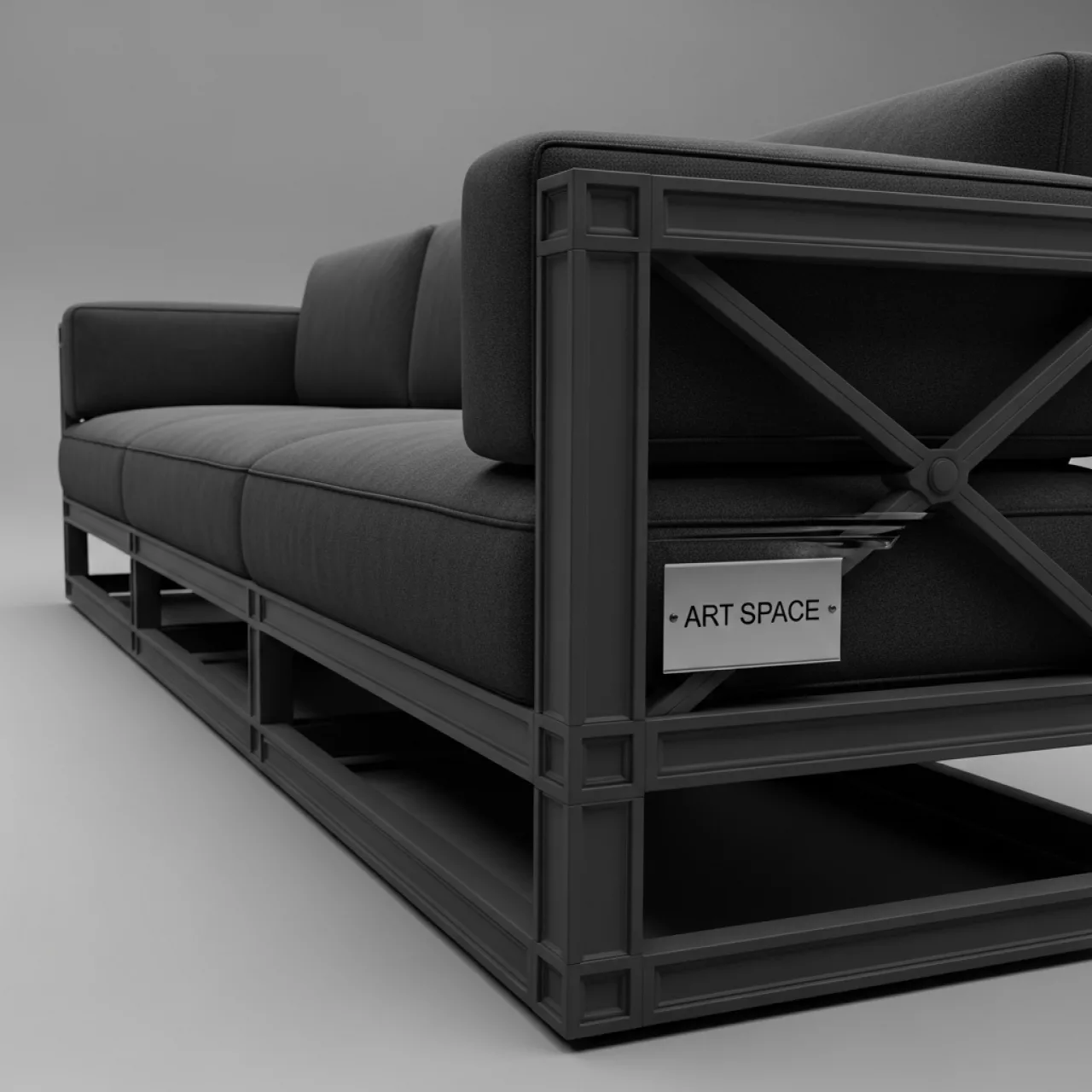 Аренда Лаунж зона Premium Elegante long темно серый каркас на площадке Rosa Peak (2320м) — ART SPACE