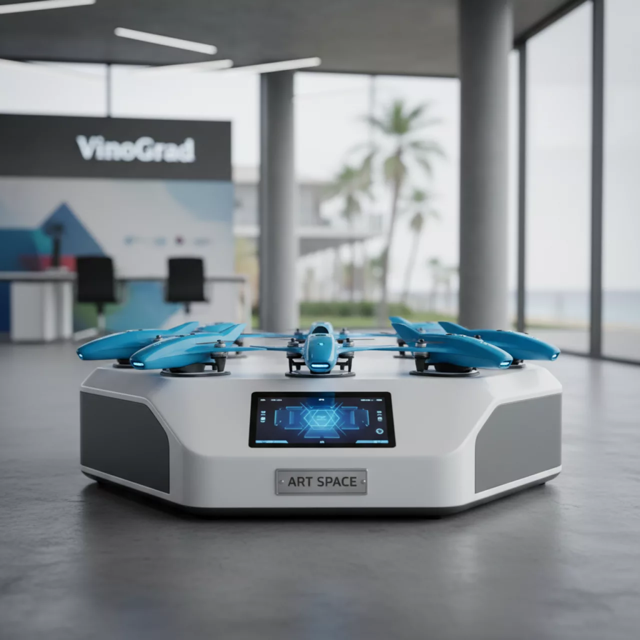 Аренда Летающая робототехническая система 5 дронов EDU.ARD Мини в пляжном комплексе VinoGrad — ART SPACE