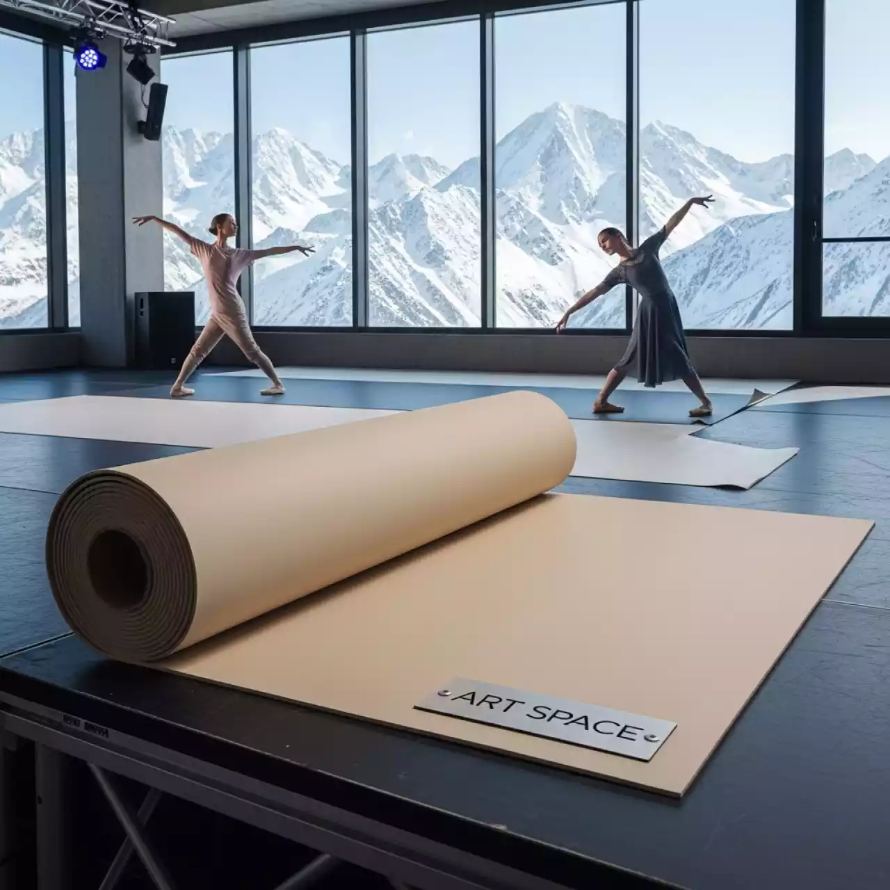 Аренда Линолеум сценический балетный для танцев на площадке Rosa Peak (2320м) — ART SPACE