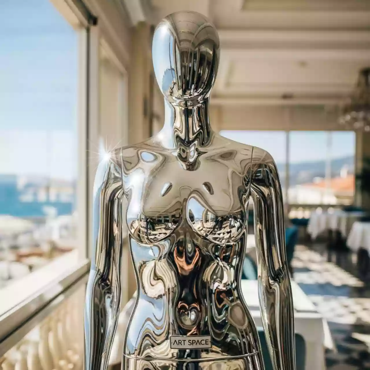 Аренда Манекен женский серебро в ресторане «Sanremo» — ART SPACE