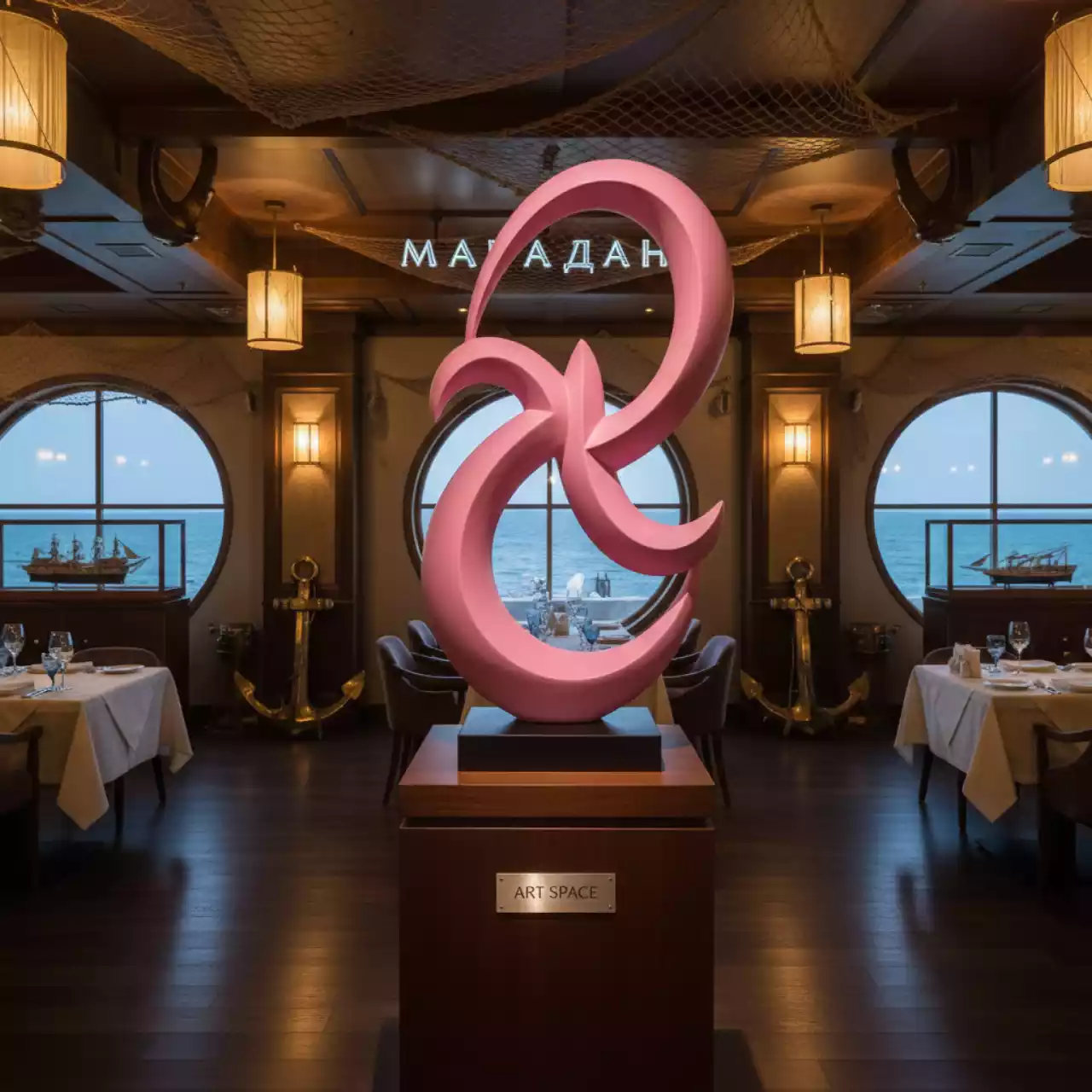 Аренда Мартинка ЭВАНС розовая в ресторане «Магадан» — ART SPACE