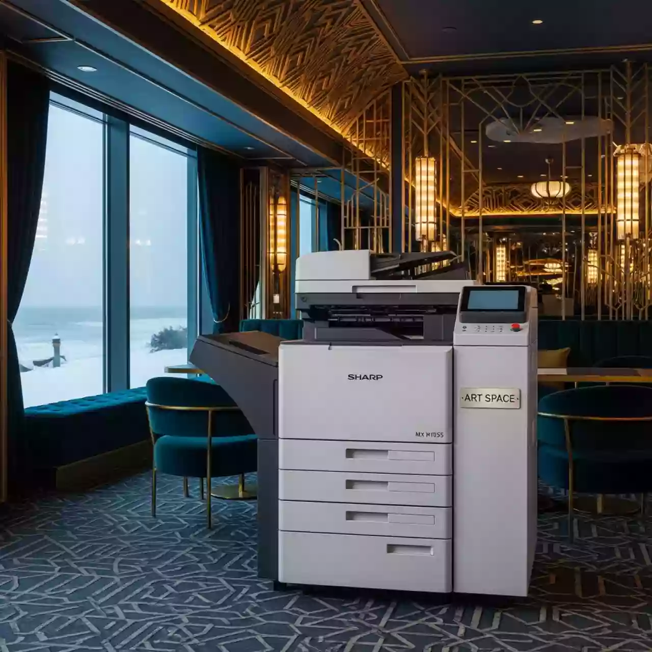 Аренда Машина печатная цифровая Sharp MX M1055 в пляжном клубе Del Mar — ART SPACE