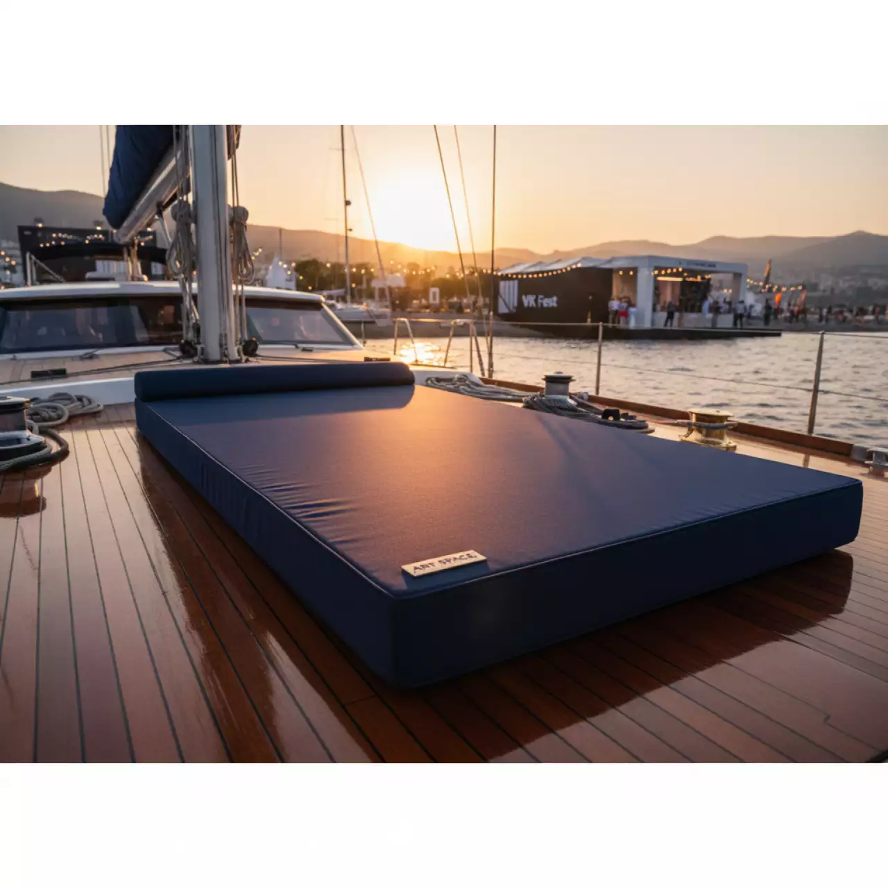 Аренда Матрас M1864 синий полиэстер 186х55х4 см на парусной регате (Сочи) — ART SPACE