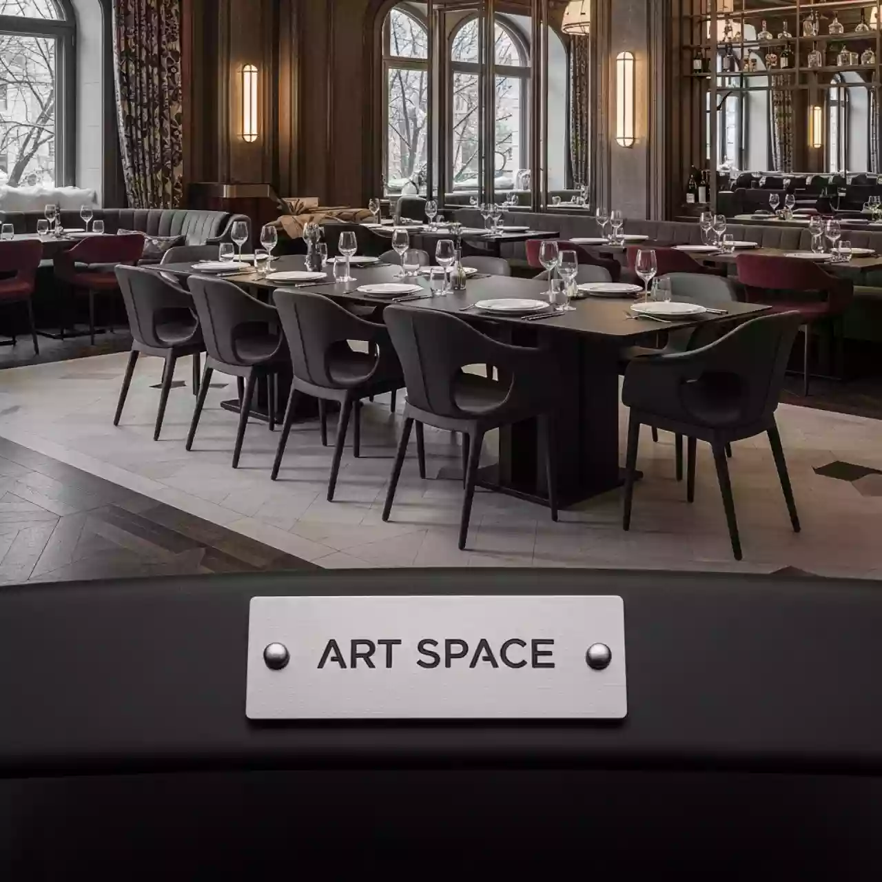 Аренда Мебельная группа Calma карбон антрацит 220 в ресторане «Sanremo» — ART SPACE