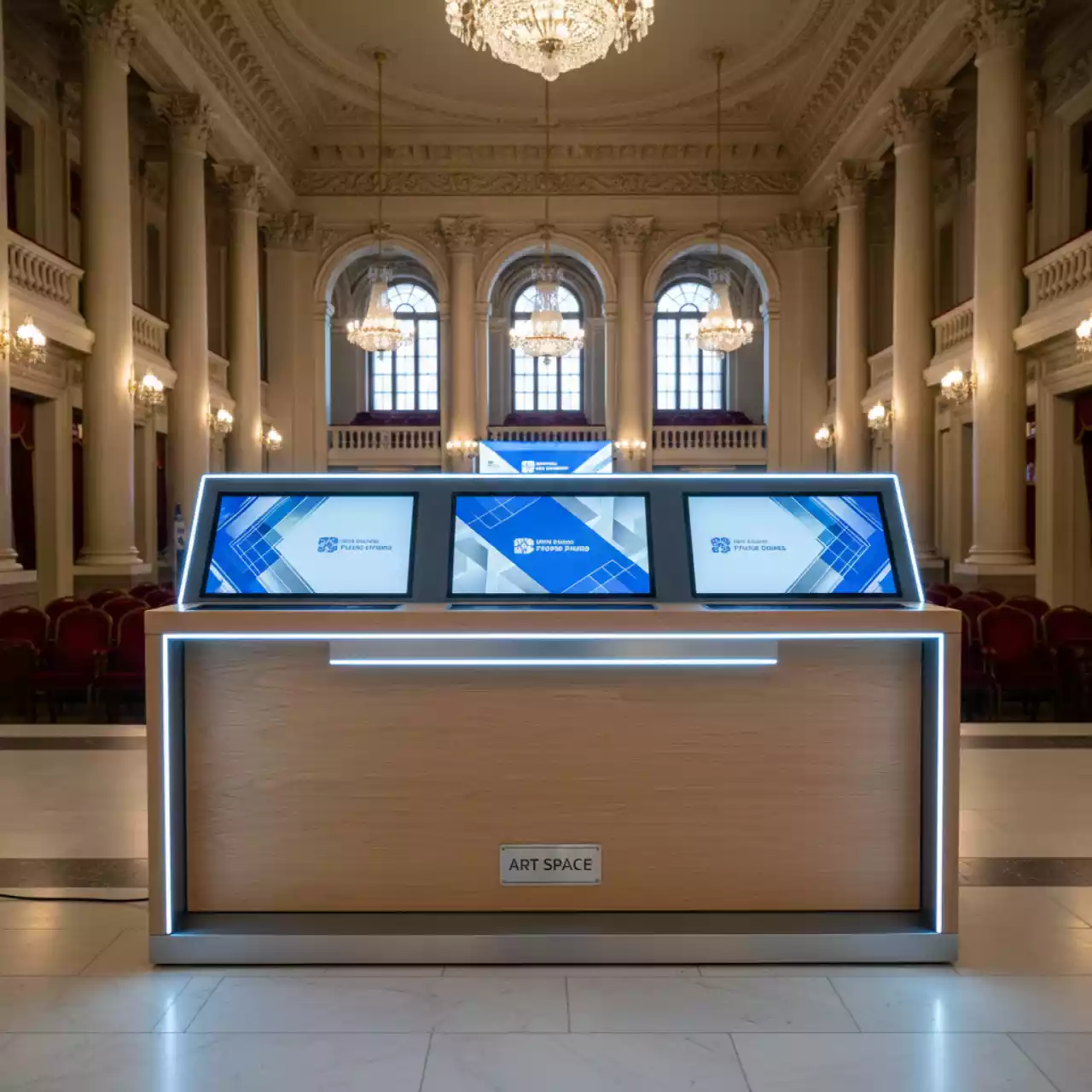 Аренда Медиастенд MediaStand 20 в Зимнем театре — ART SPACE