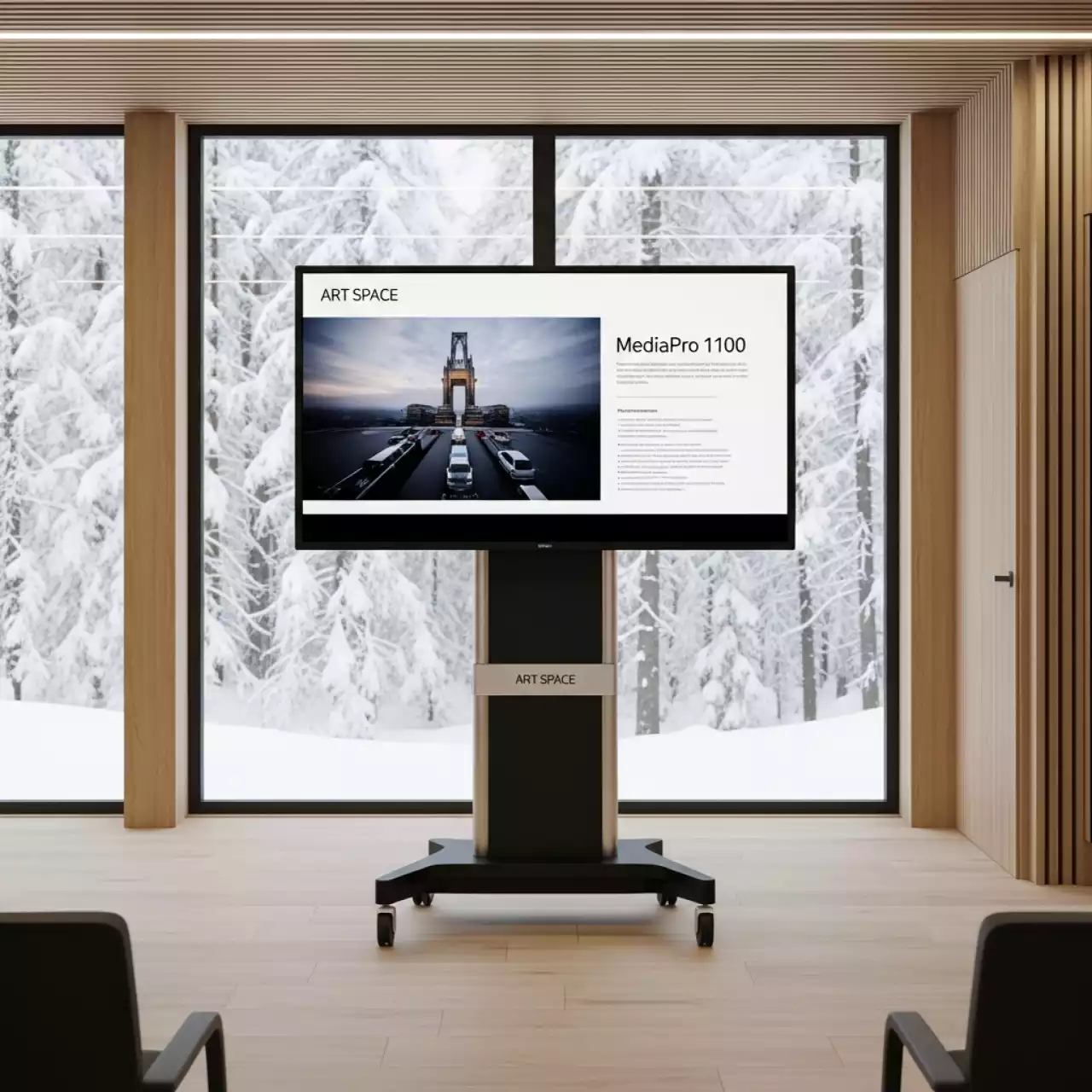 Аренда Мобильная стойка для дисплея MediaPro 1100 в санатории «Черноморье» — ART SPACE