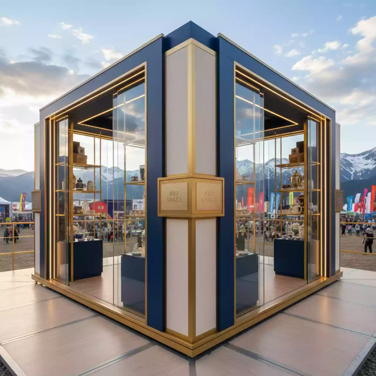 Аренда Модуль выставочный для Русской чайной на площадке Rosa Peak (2320м) — ART SPACE