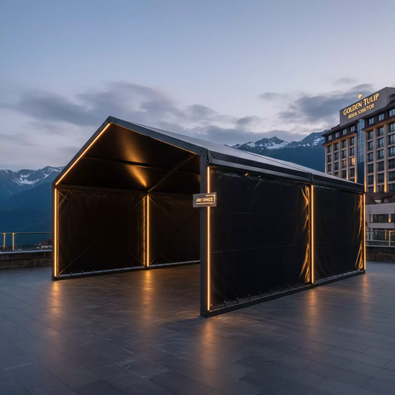 Аренда Монтаж шатра в Golden Tulip Rosa Khutor — ART SPACE