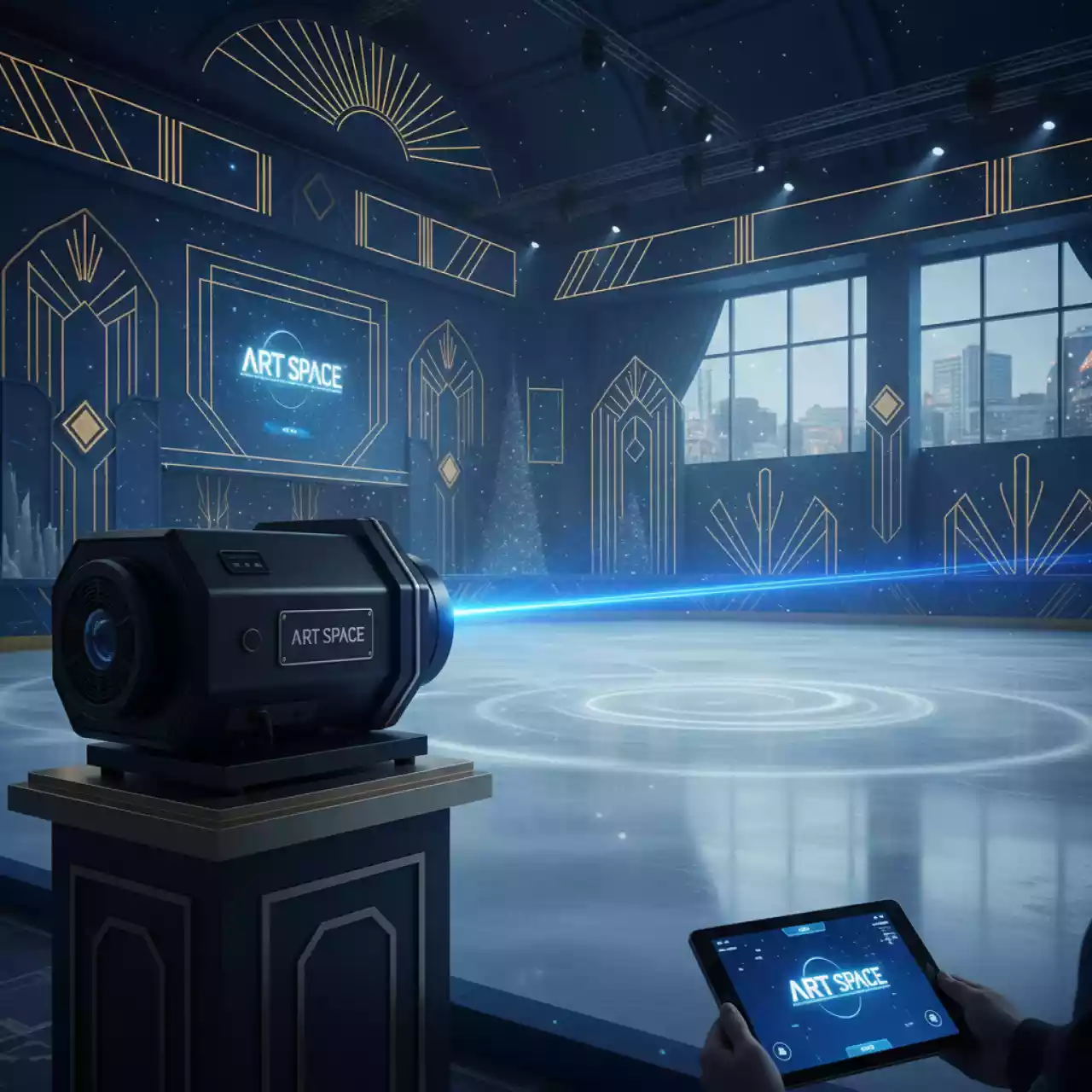 Аренда Мультимедийный проектор Panasonic PT RZ24KE в Ледовом дворце «Айсберг» — ART SPACE