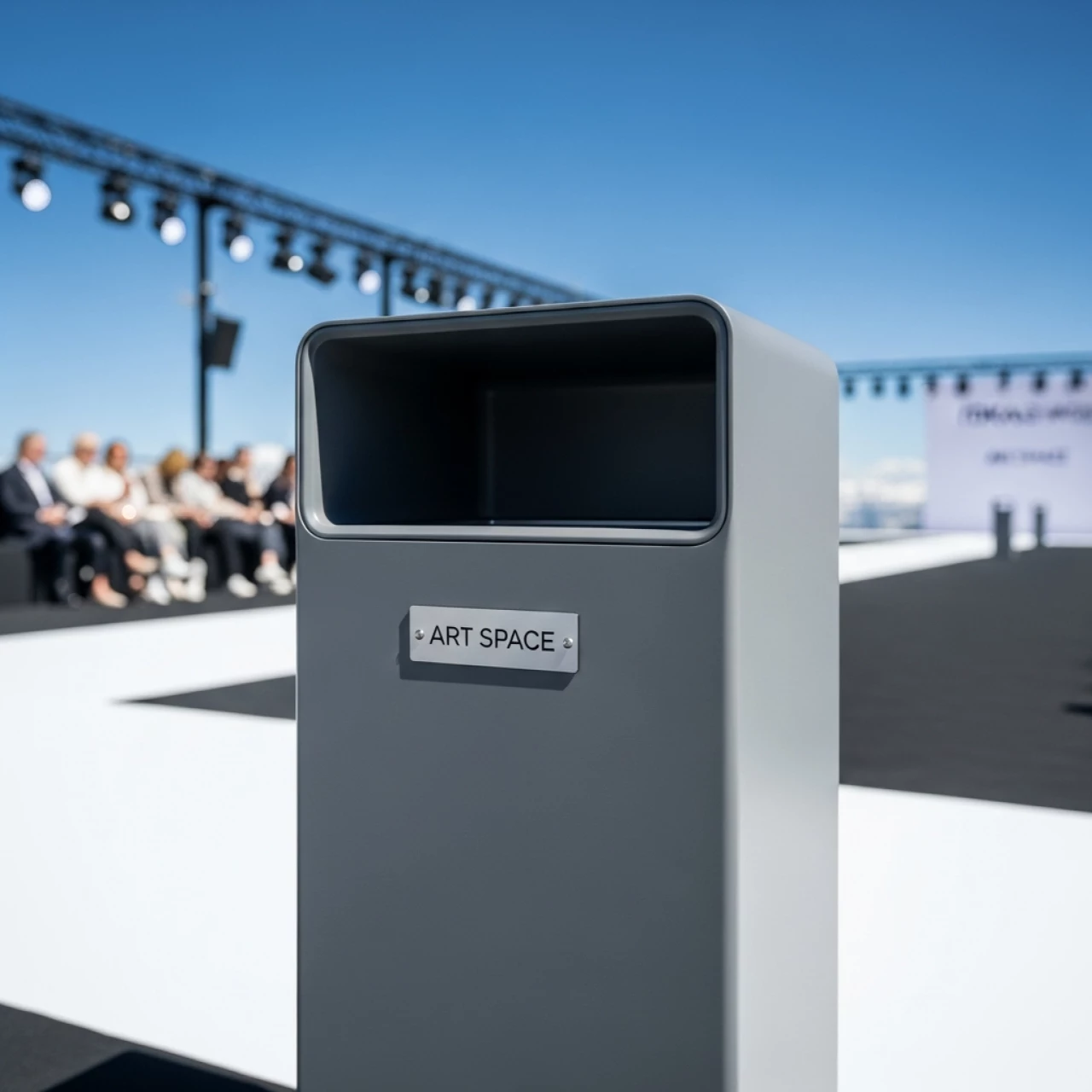 Аренда Мусорный бак серый на площадке Rosa Peak (2320м) — ART SPACE