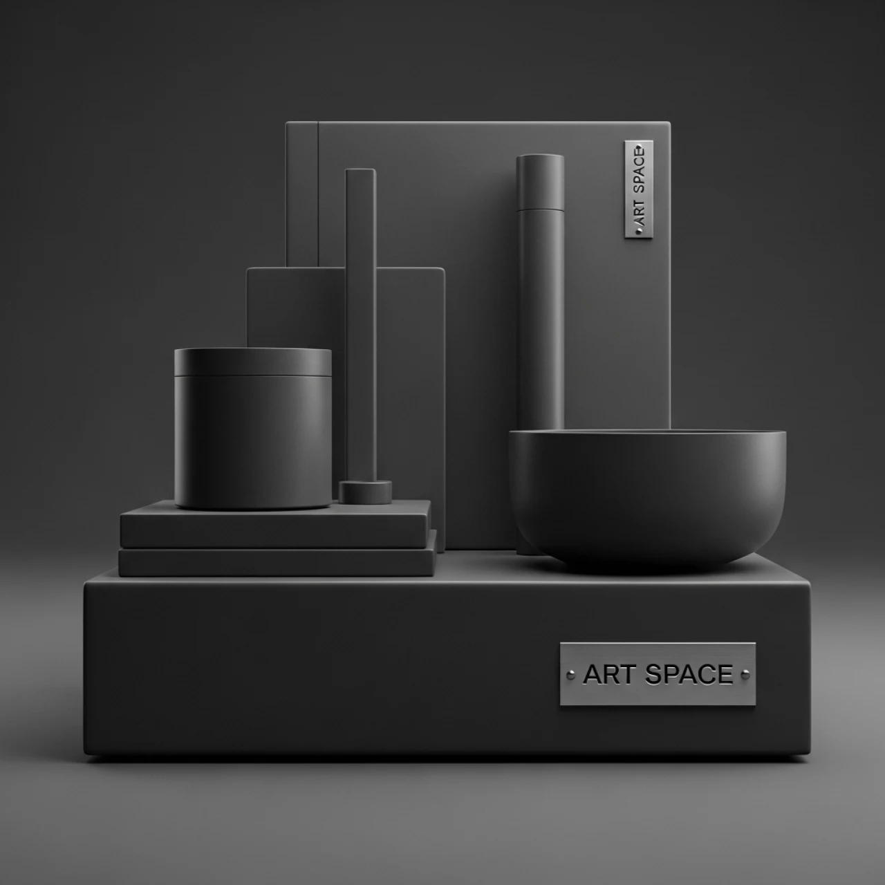 Аренда Набор RCR4T1 5 предметов тёмно серый в Маринс Парк Отеле — ART SPACE