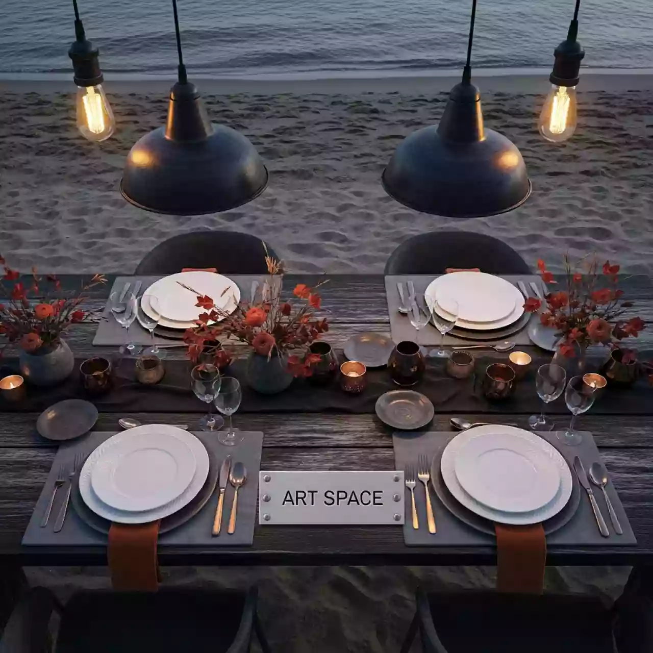 Аренда Набор тарелок Rocaille Blanc на пляже «Мандарин» — ART SPACE