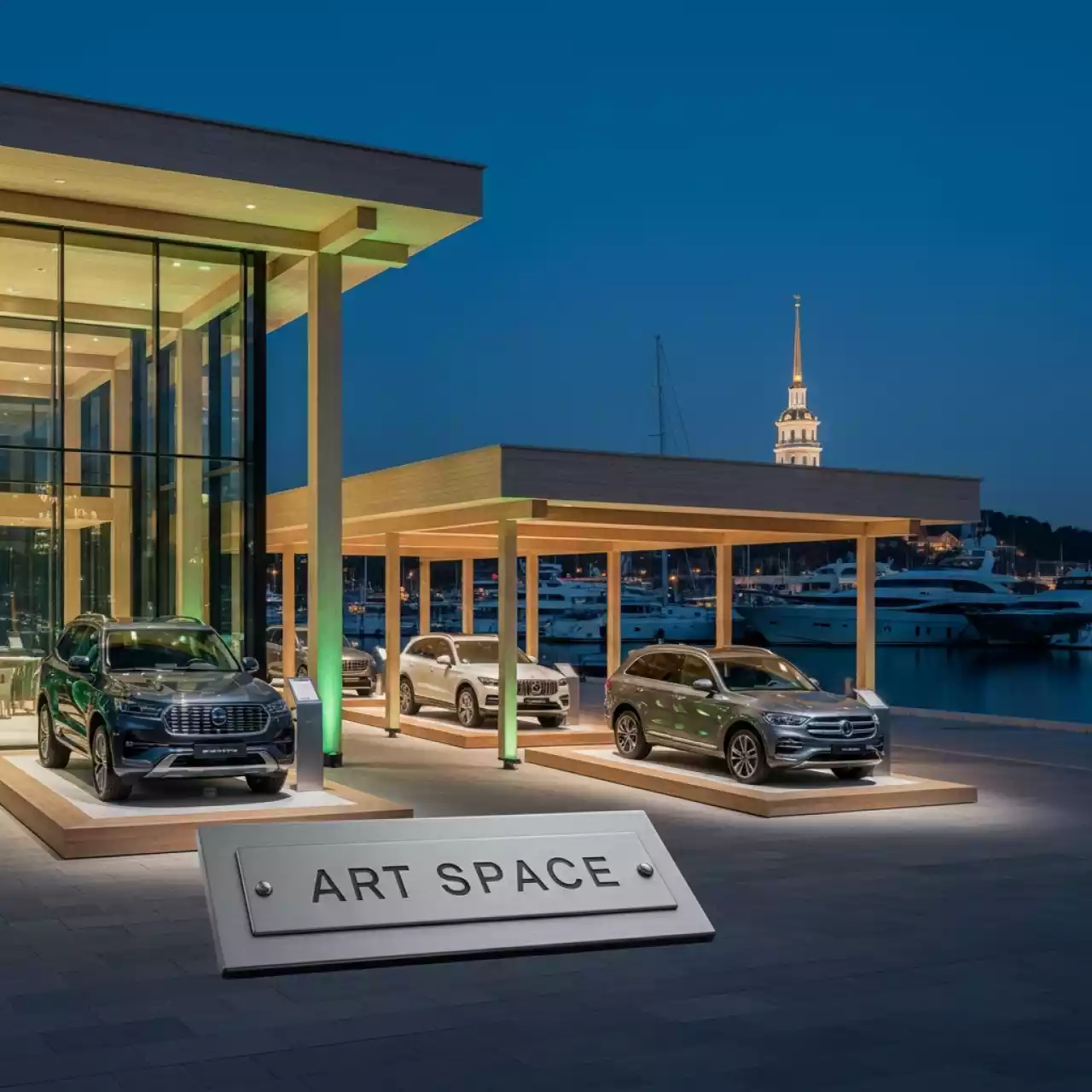 Аренда Ночь исполнения желаний Jaguar Land Rover на территории Морпорта Сочи — ART SPACE