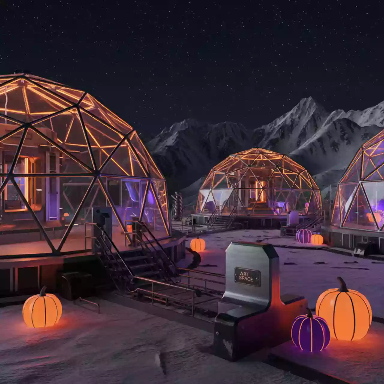 Аренда Ночь шопинга в Хэллоуин в ТРЦ Аура на площадке Rosa Peak (2320м) — ART SPACE