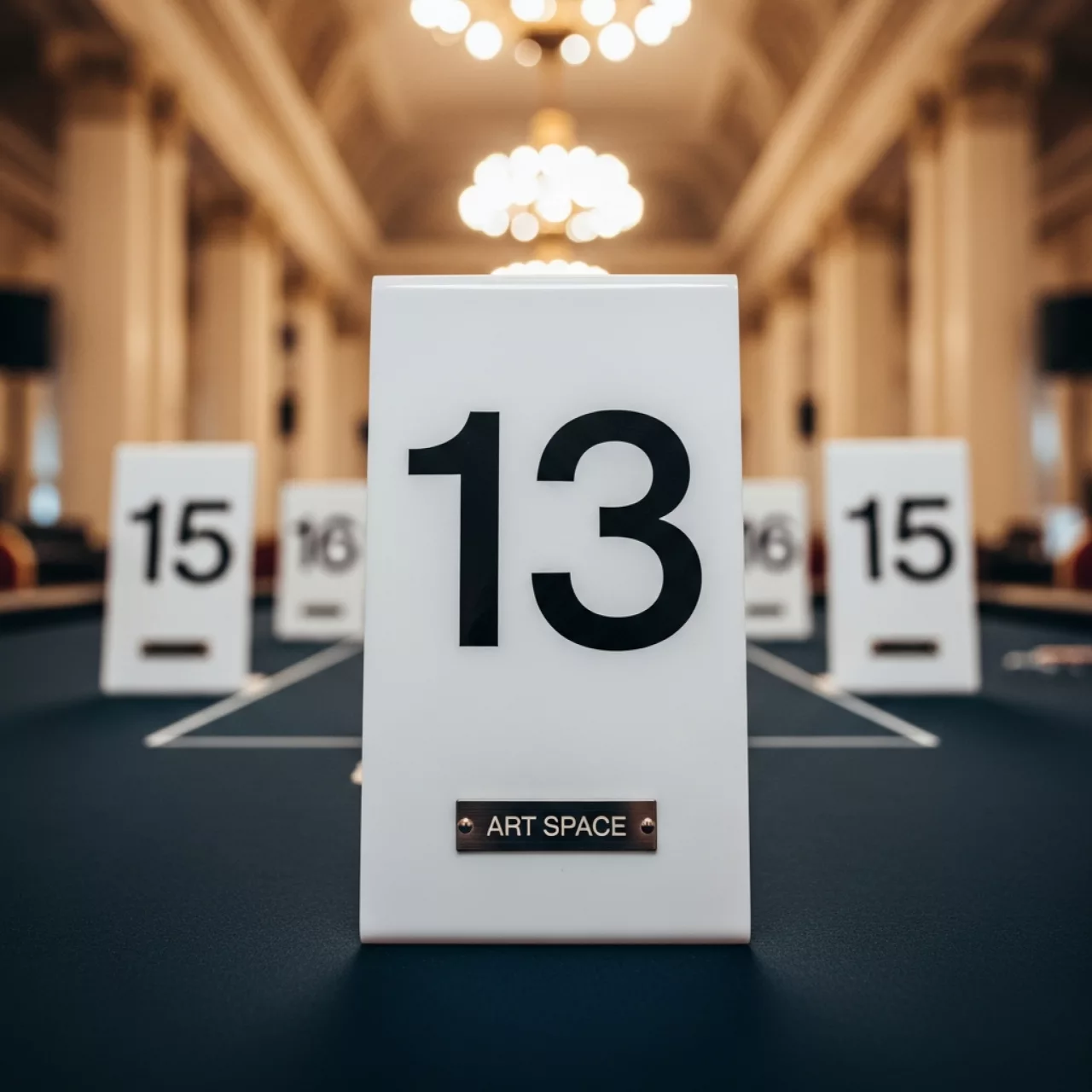 Аренда Номера для столов белые в усадьбе Голицына — ART SPACE