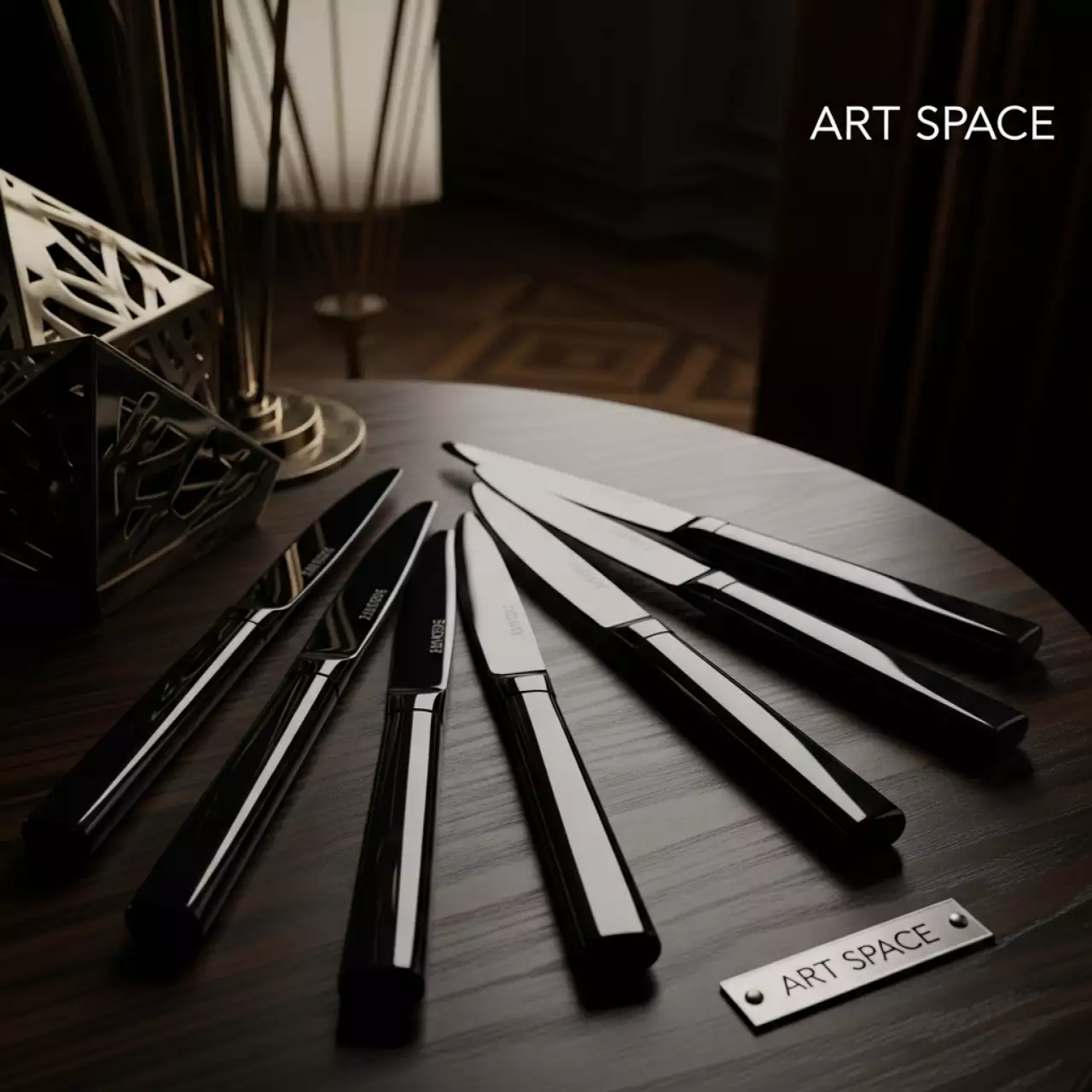 Аренда Нож столовый Sapporo черный в Mantera Supreme — ART SPACE