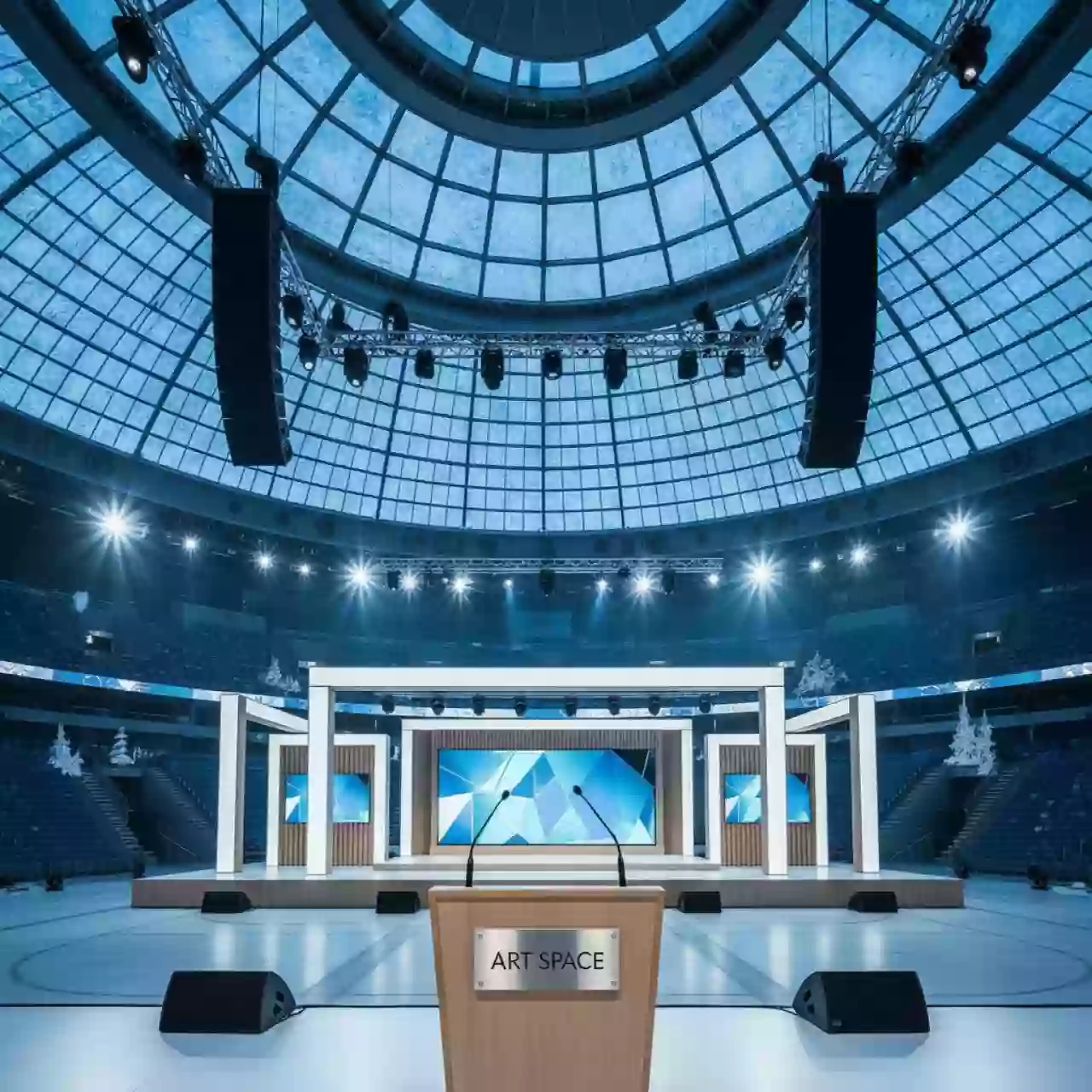 Аренда Оборудование сценическое звуковое или специализированное световое в ледовом дворце «Большой» — ART SPACE