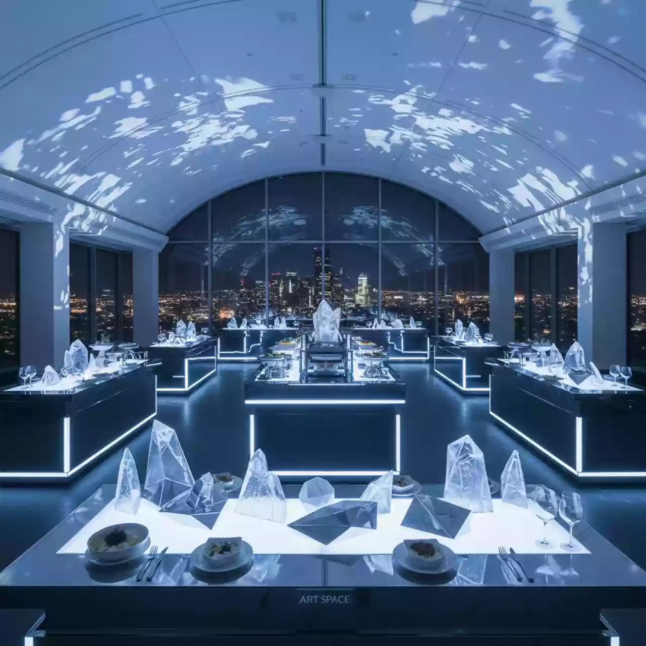 Аренда Оформление новогоднее кейтеринга в Panorama by Mercure — ART SPACE