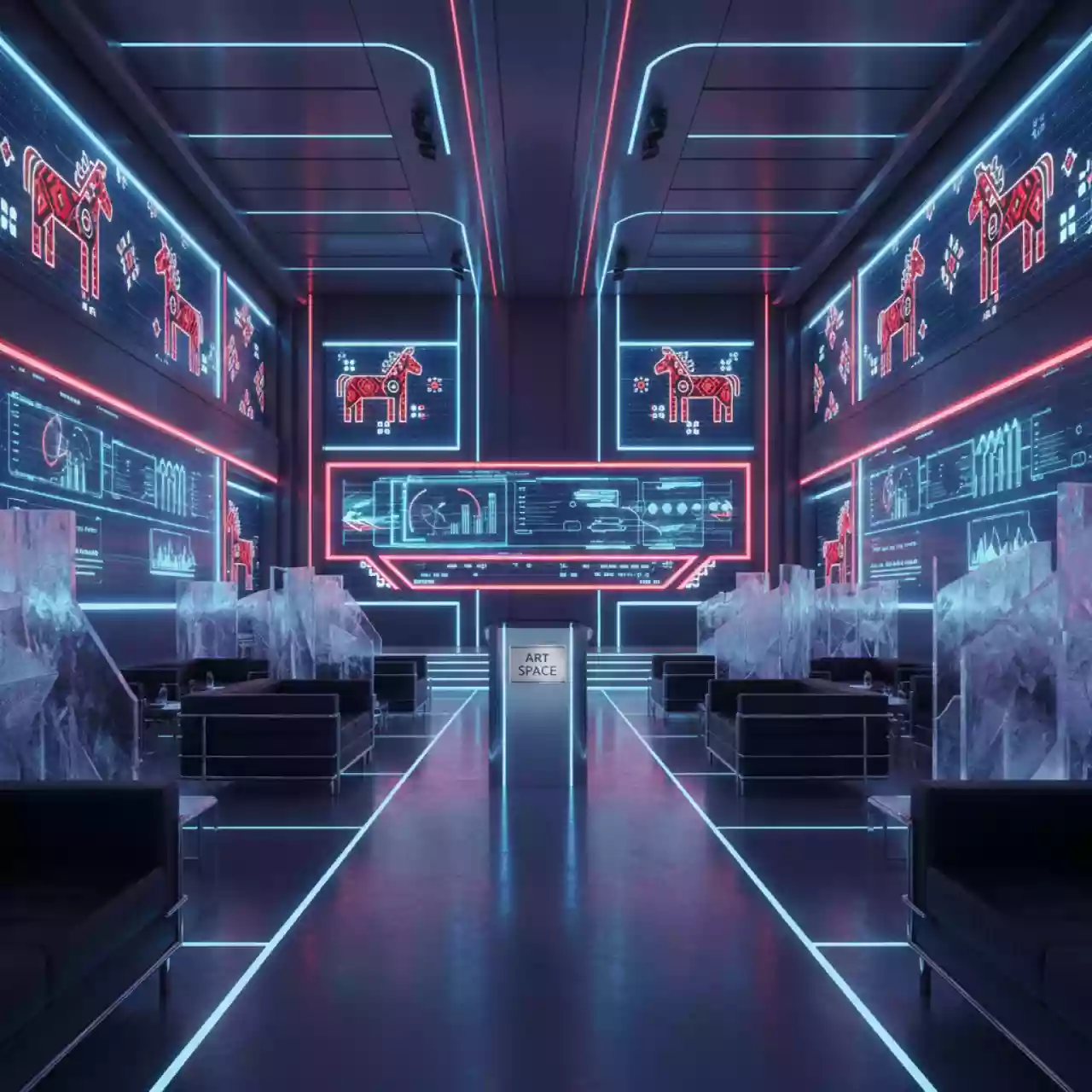 Аренда Оформление свадьбы в стиле мезенской росписи в Mövenpick Hotel — ART SPACE