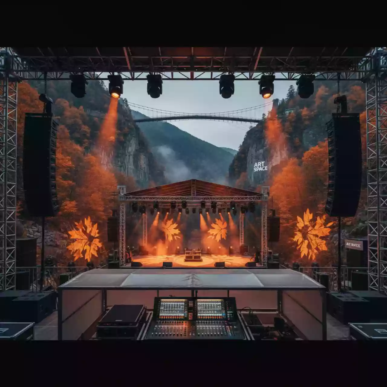 Аренда Оснащение концерта группы Сурганова и Оркестр в Skypark Sochi — ART SPACE