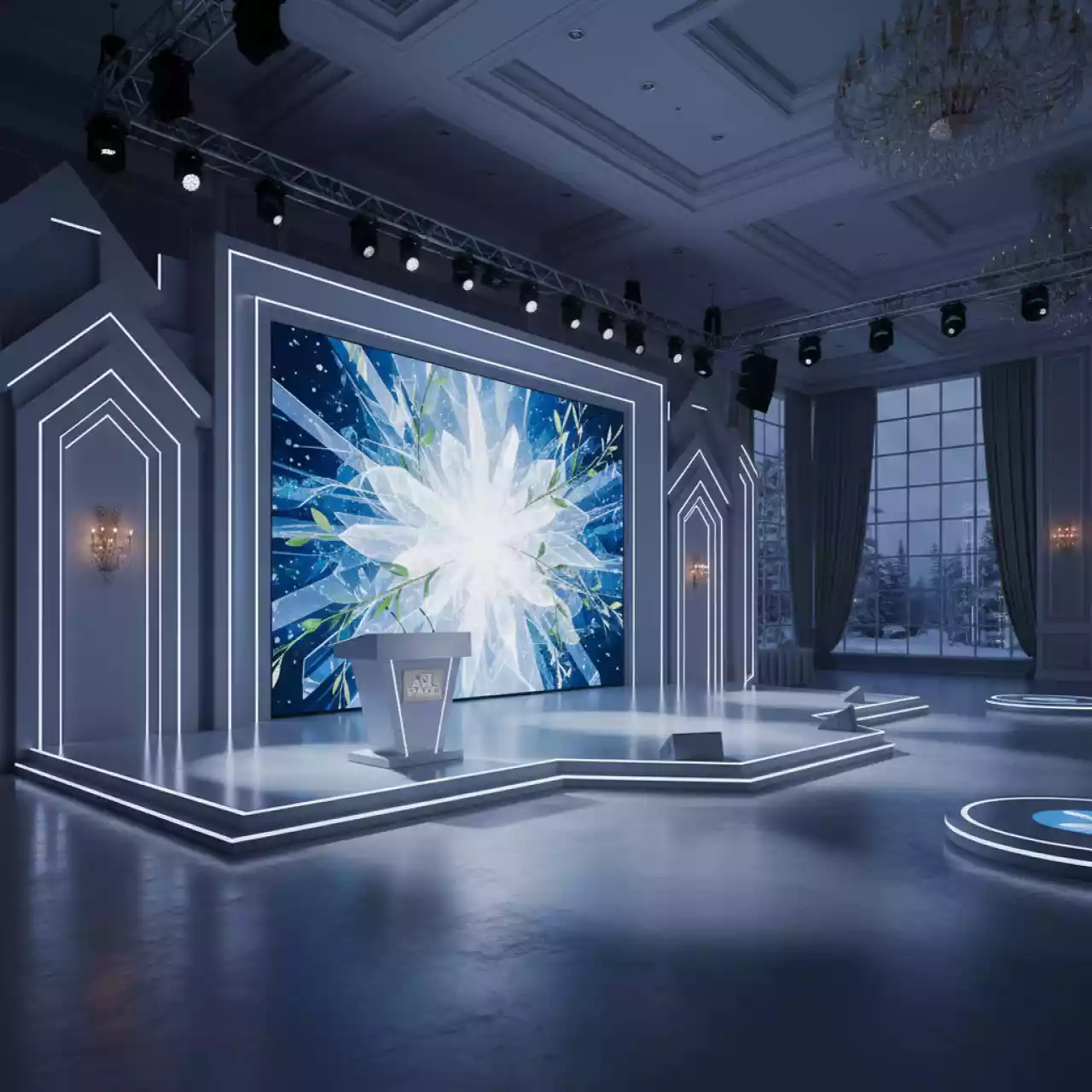 Аренда Оснащение встречи Всероссийского Деда Мороза из Великого Устюга в City Park Hotel Sochi — ART SPACE