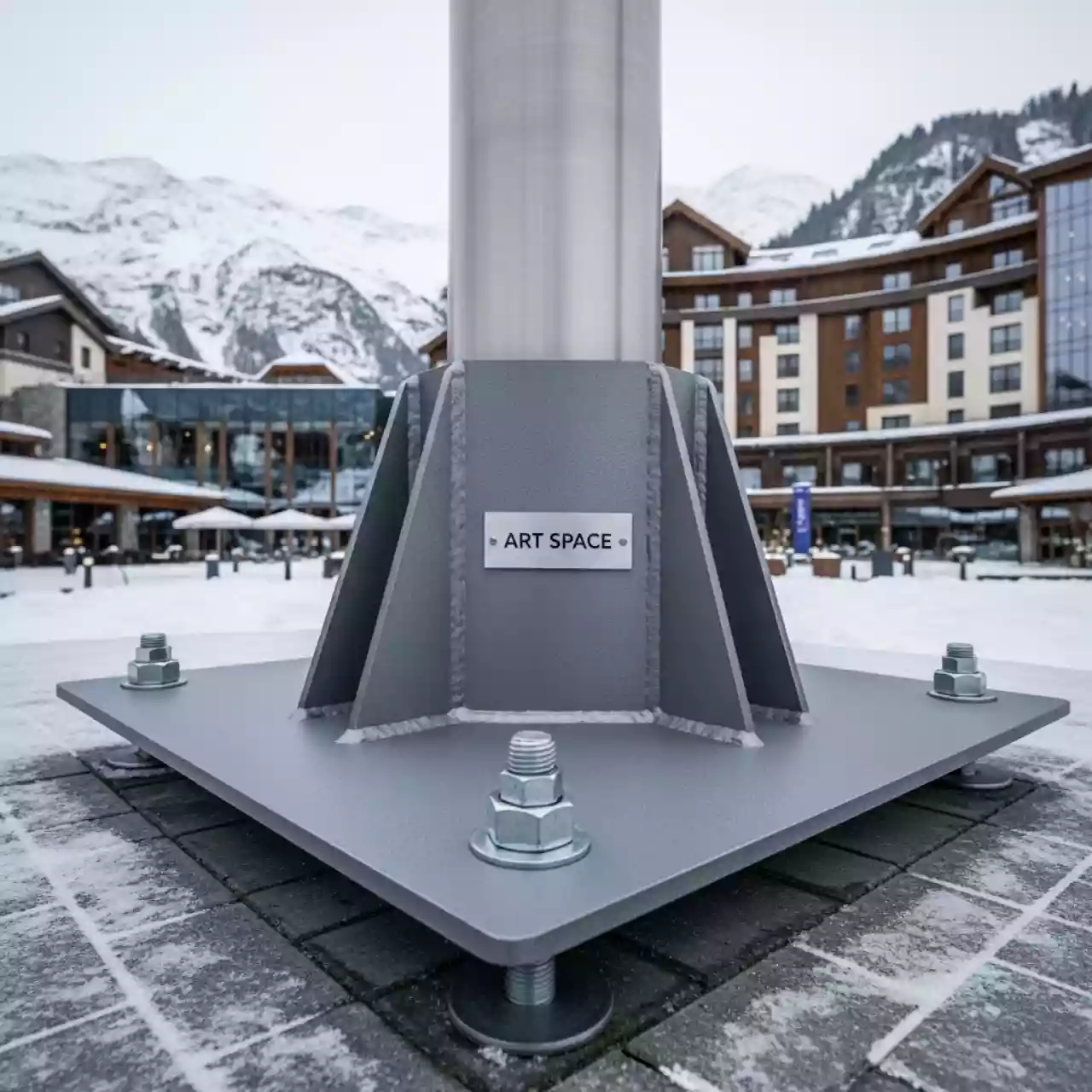 Аренда Основание с анкерами для уличного флагштока 12 м в Radisson Hotel Rosa Khutor — ART SPACE