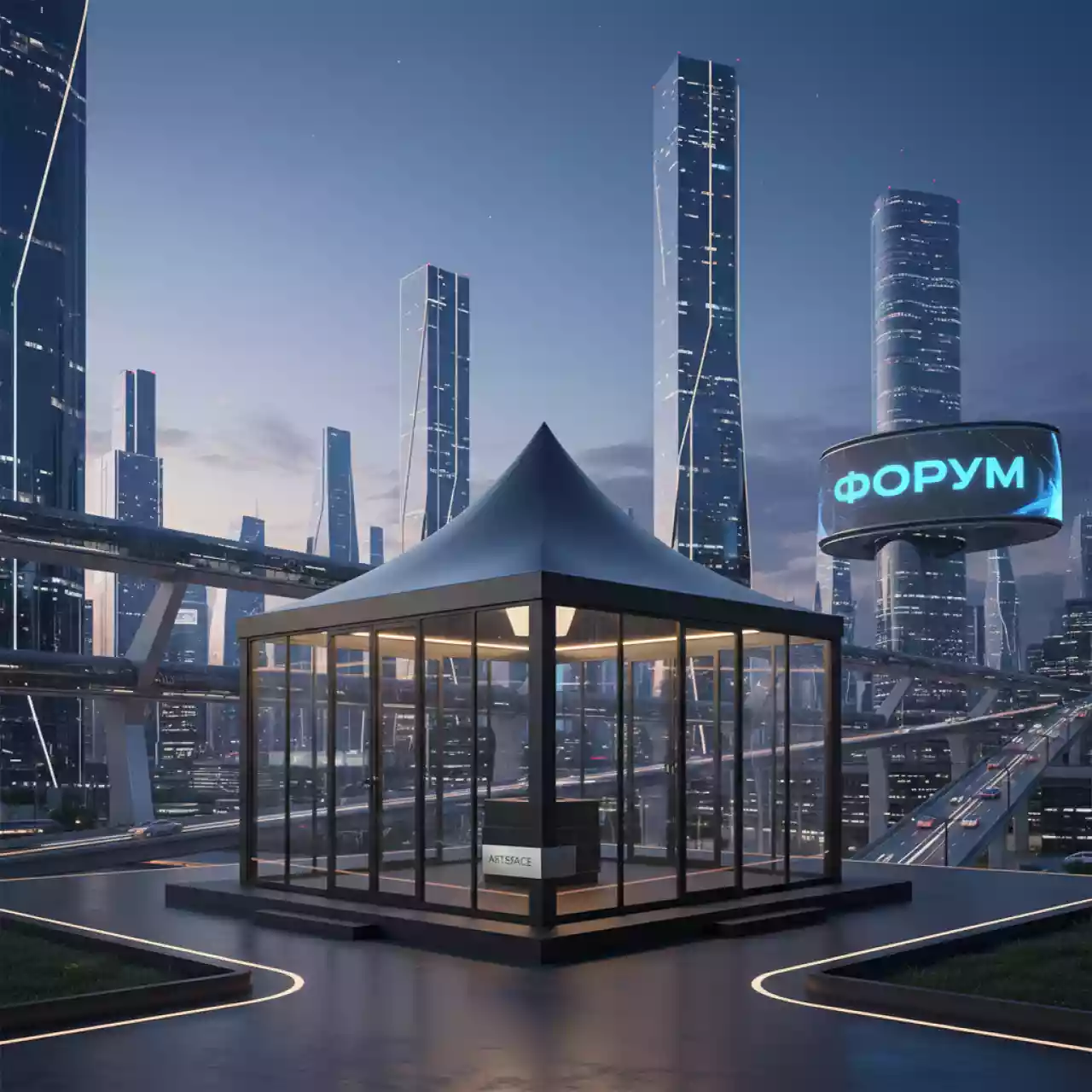 Аренда Пагода черная остекленная 5х5 в Alpha Sirius — ART SPACE