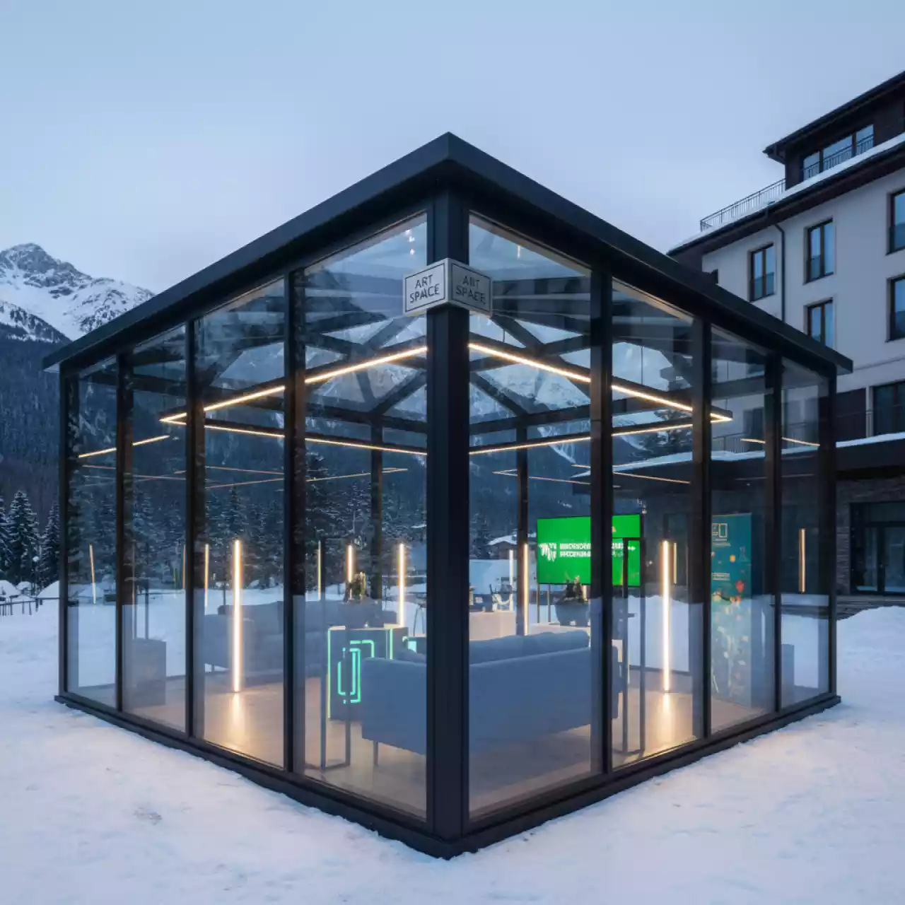 Аренда Пагода остекленная Лондон 5х5 м в Radisson Hotel Rosa Khutor — ART SPACE