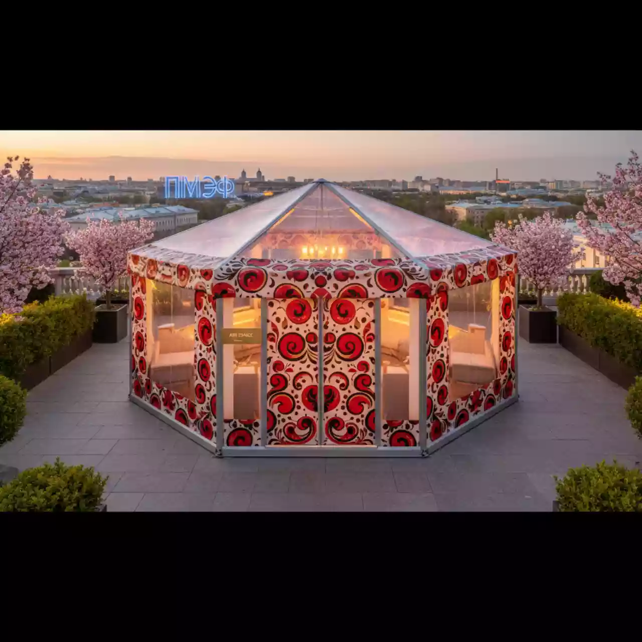 Аренда Палатка Хохлома в ресторане «La Terrazza» — ART SPACE