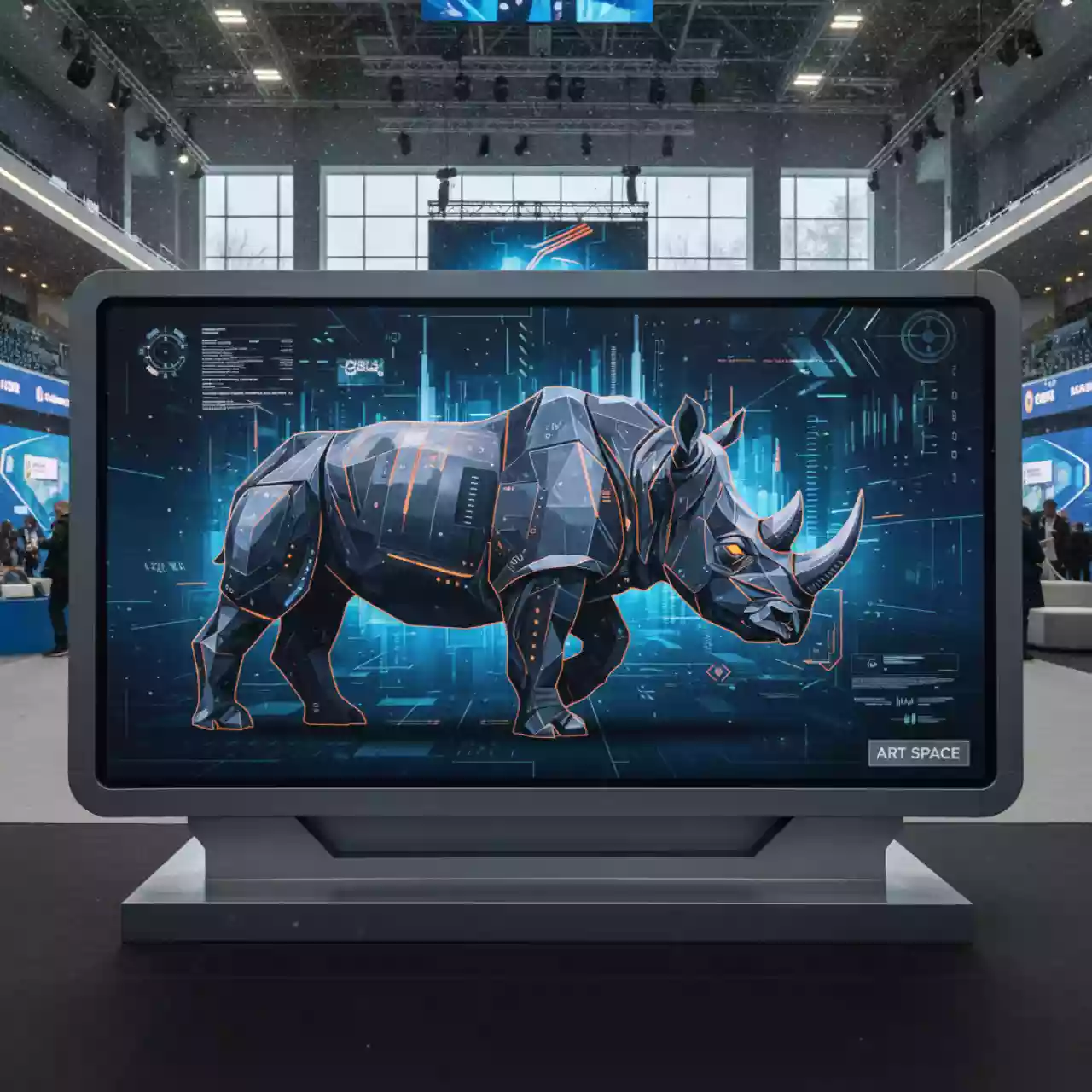 Аренда Панель интерактивная декоративная Носорог 32 в Сириус Арене — ART SPACE