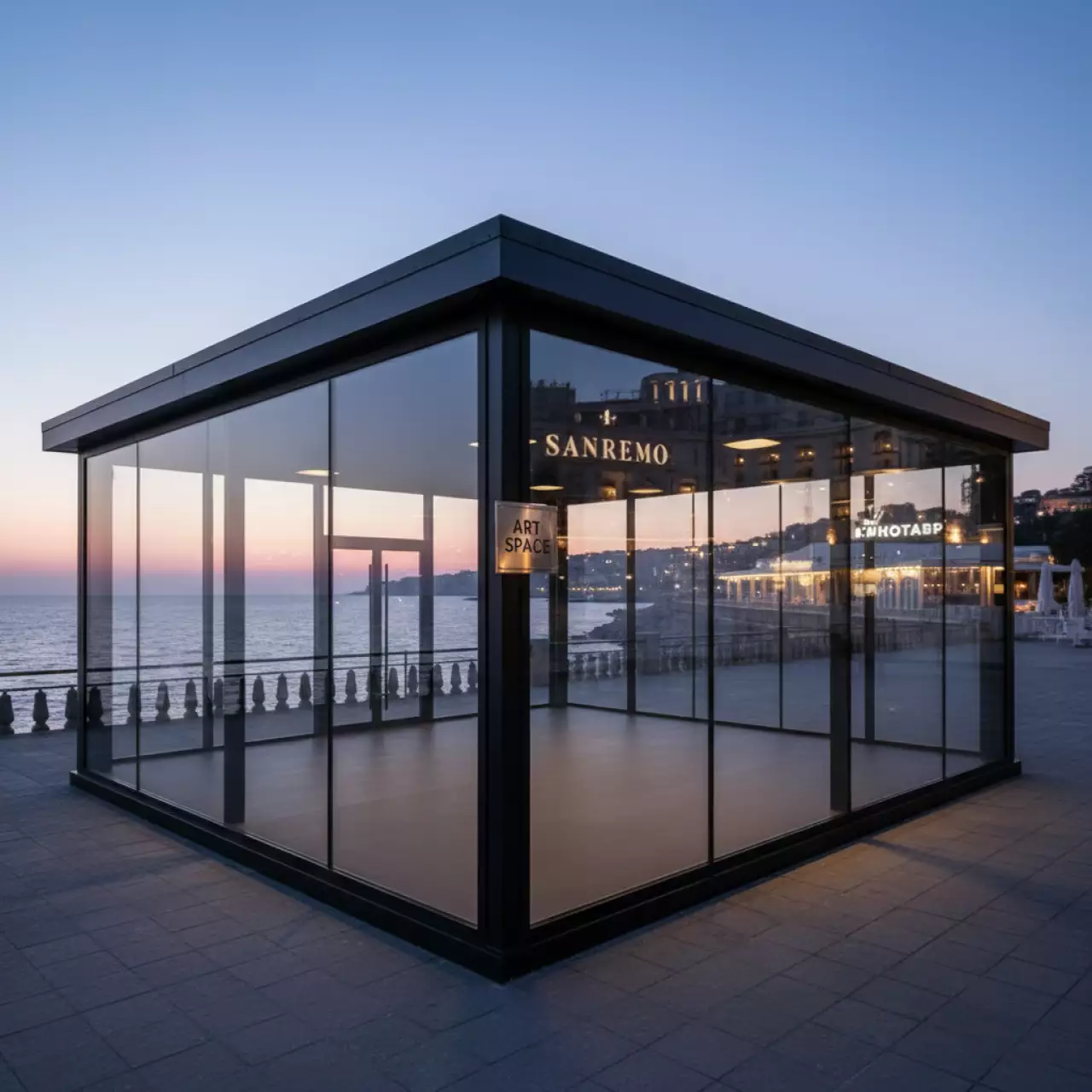 Аренда Павильон черный остекленный 10х15 м в ресторане «Sanremo» — ART SPACE