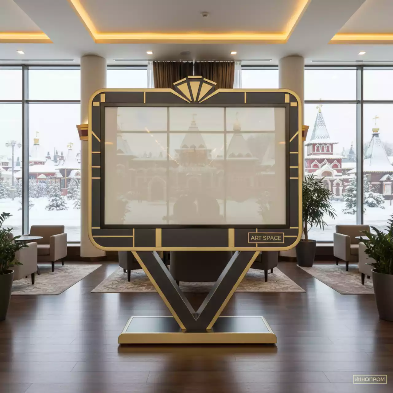 Аренда Перегородка мобильная с магнитной доской Ypsilon Connect в этно-парке «Моя Россия» — ART SPACE