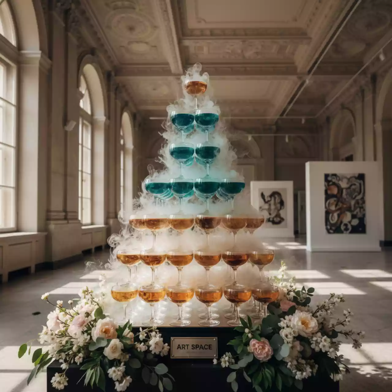 Аренда Пирамида из бокалов в усадьбе Голицына — ART SPACE