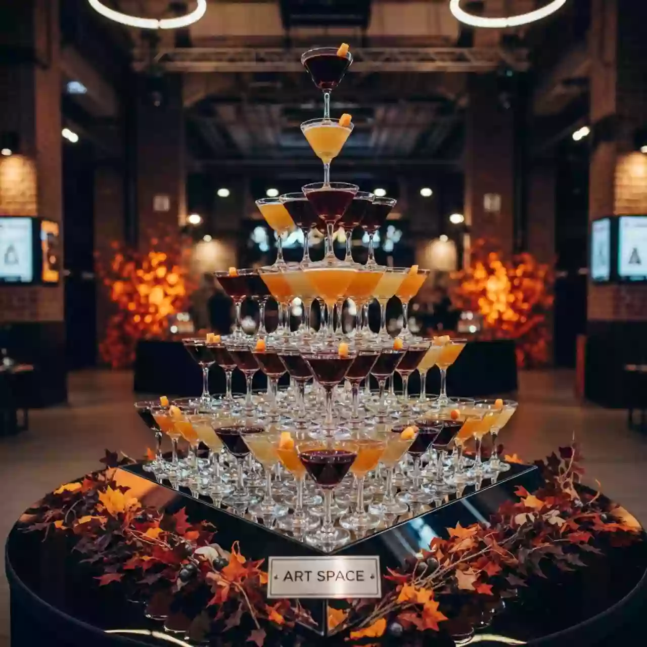 Аренда Пирамида из коктейлей 120 бокалов в Pullman Sochi Centre — ART SPACE