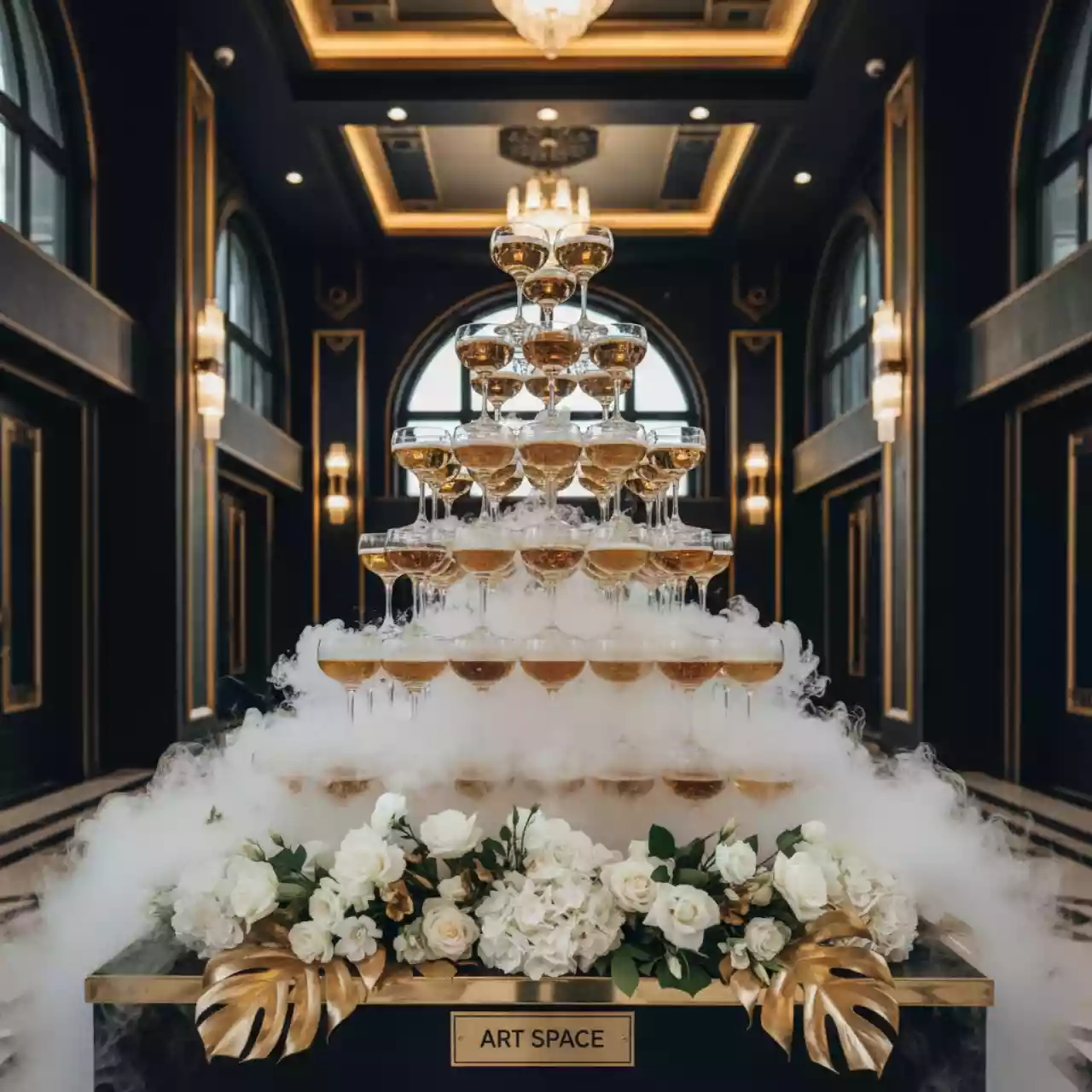 Аренда Пирамида из шампанского в ОКЦ «Галактика» — ART SPACE