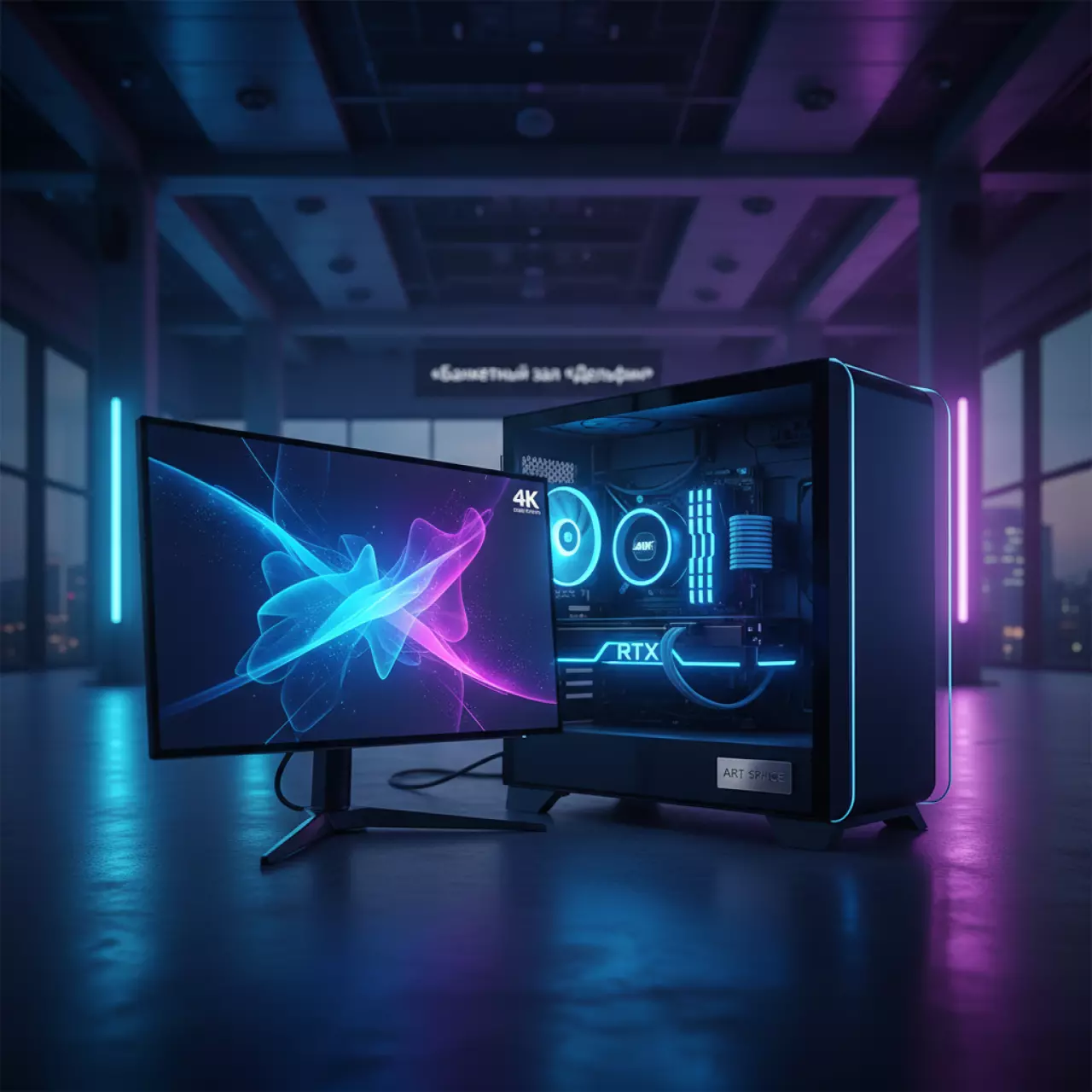 Аренда ПК VIP RTX Ti 24 GB i9 32 GB RAM в банкетном зале «Дельфин» — ART SPACE