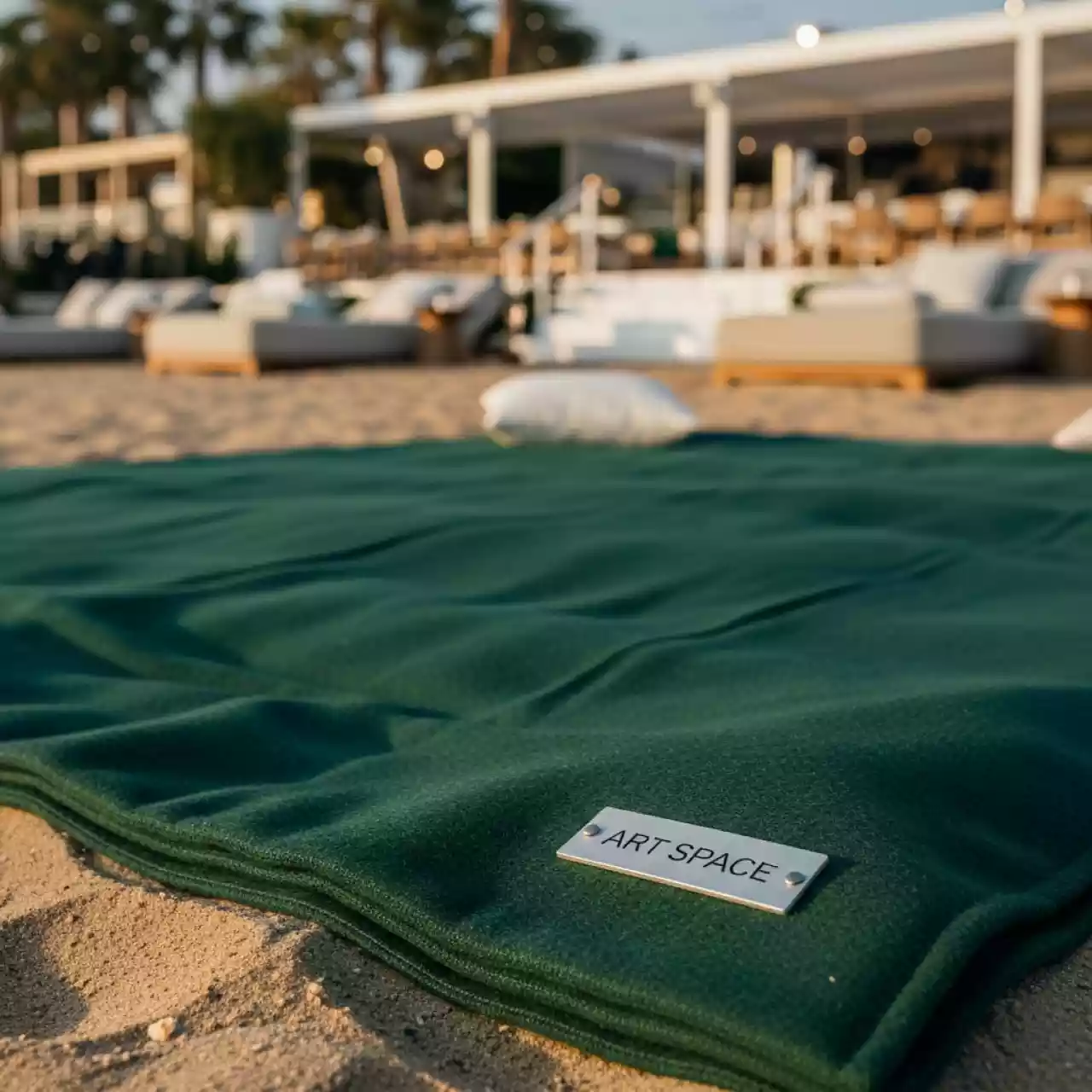 Аренда Плед для пикника Comfy зеленый в пляжном клубе Del Mar — ART SPACE